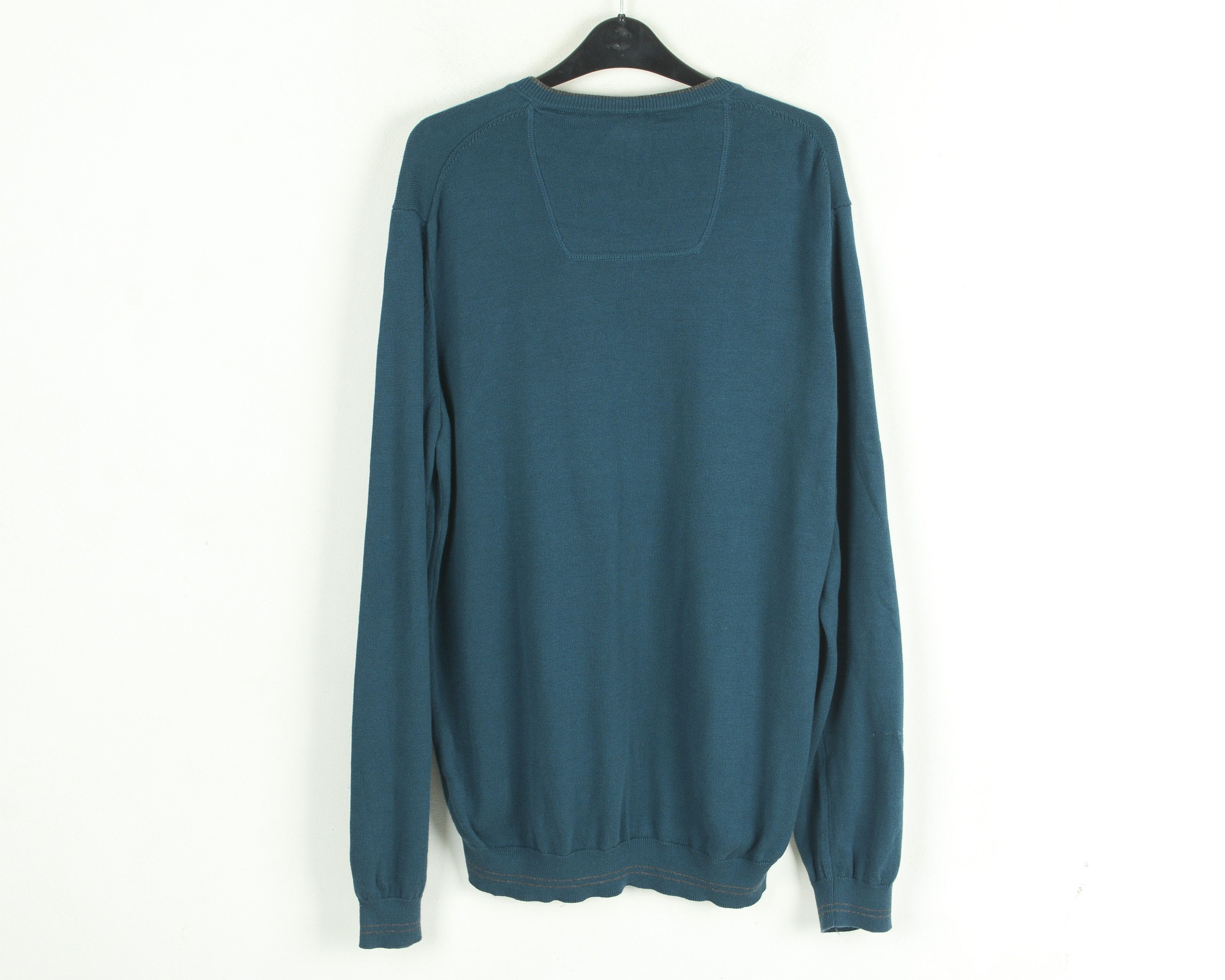 Hugo Boss Cotton Sweater V-Neck Pullover L Jumper acrylic knit office Size US L / EU 52-54 / 3 - 8 Thumbnail