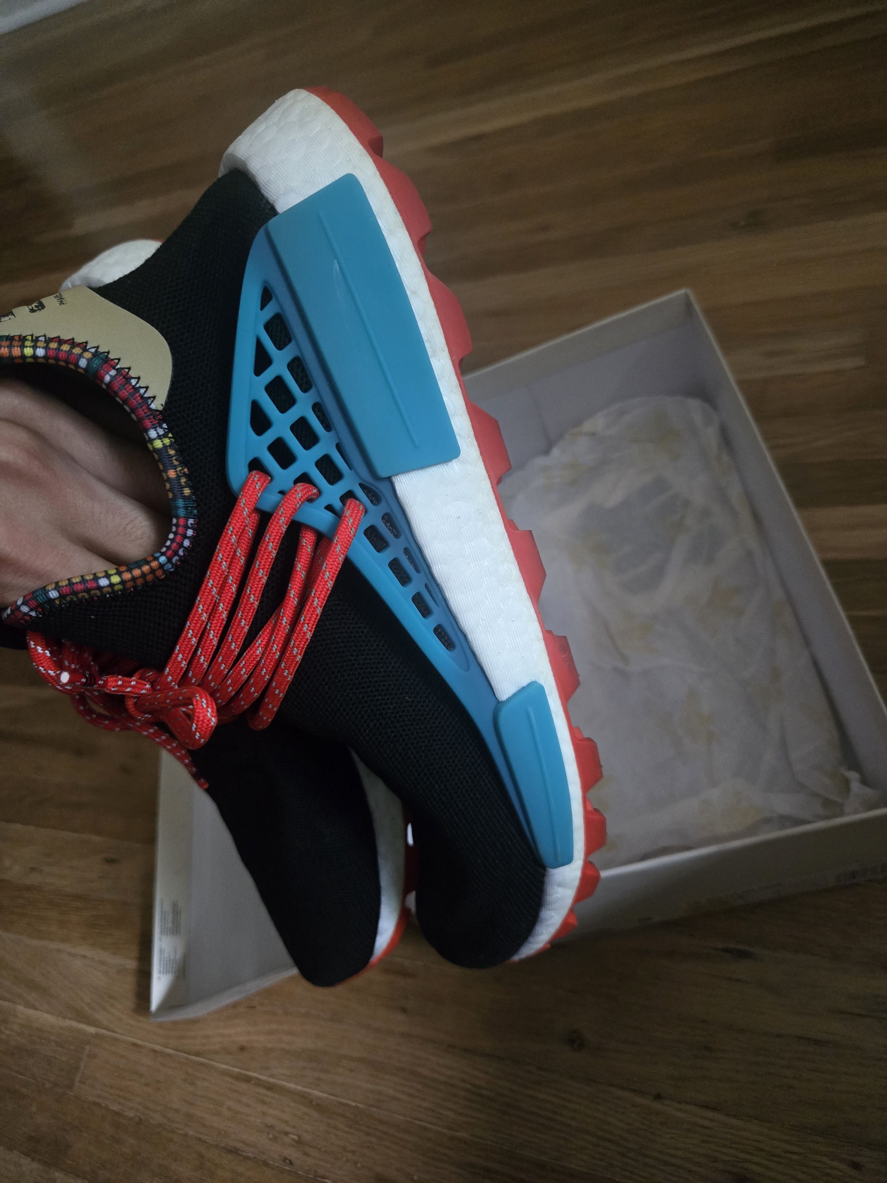 Adidas × Pharrell Pharrell NMD Hu Pack Black Size US 10.5 / EU 43-44 - 6 Thumbnail