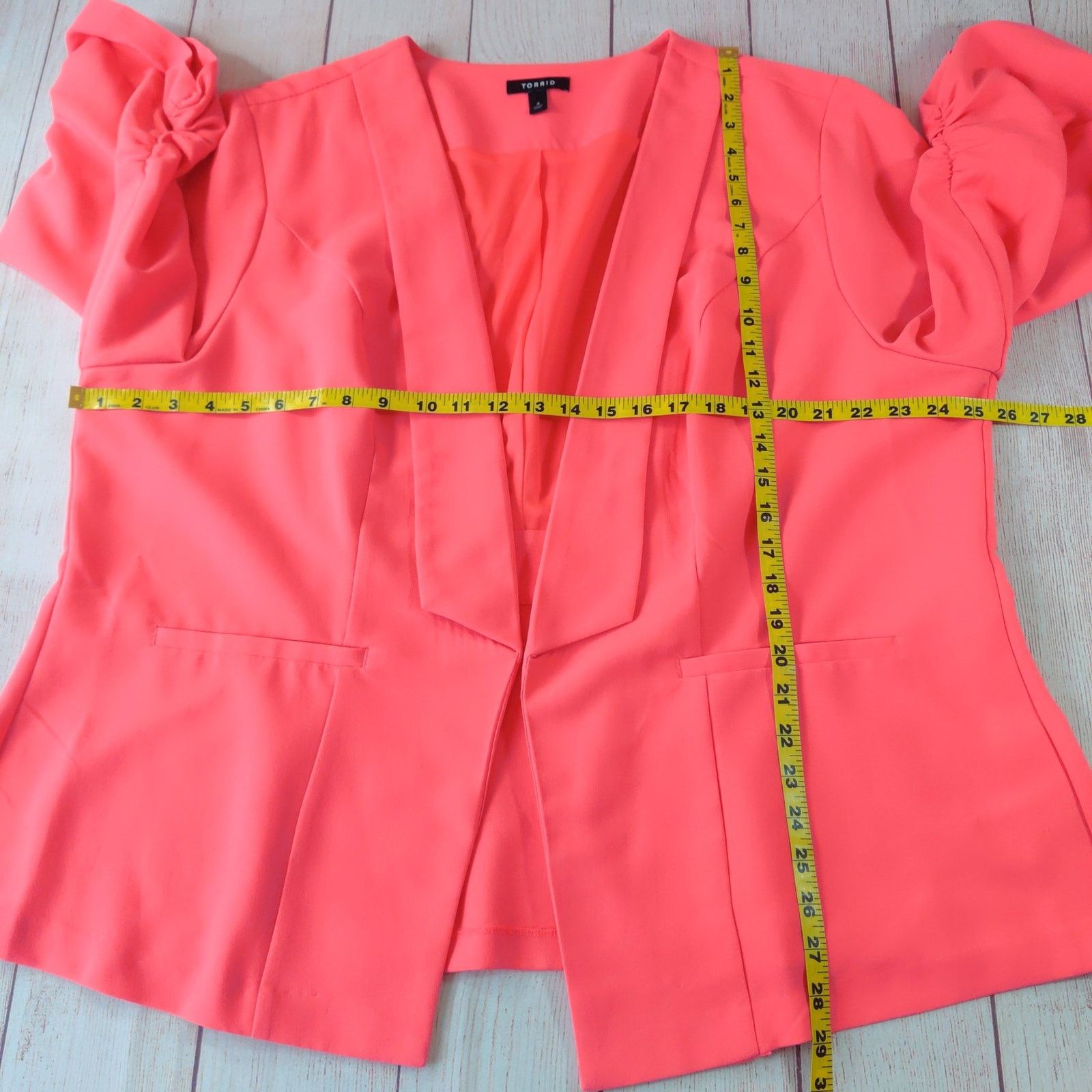 Torrid Torrid Ruched Sleeve Blazer sz 4 Size 4XL / US 24-26 - 5 Thumbnail