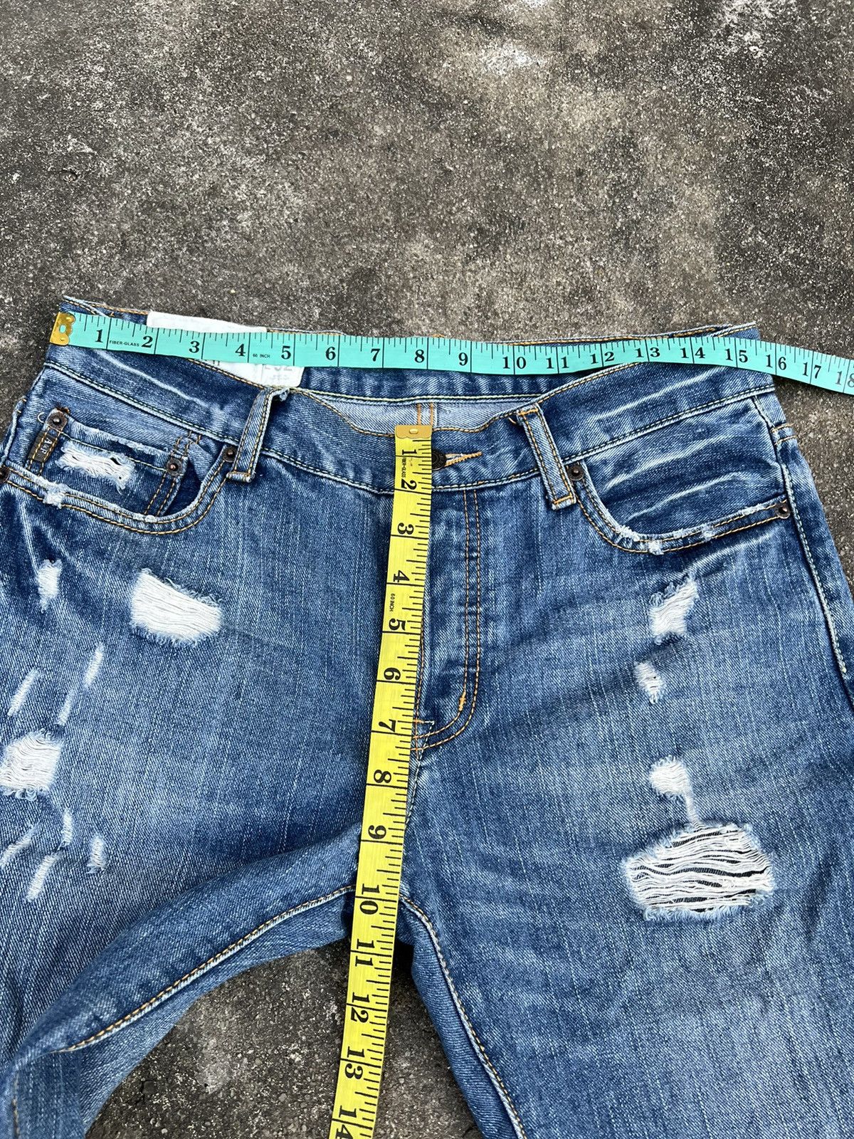 Abercrombie & Fitch × Vintage ABERCROMBIE & FITCH DISTRESSED JEANS Size US 31 - 13 Thumbnail