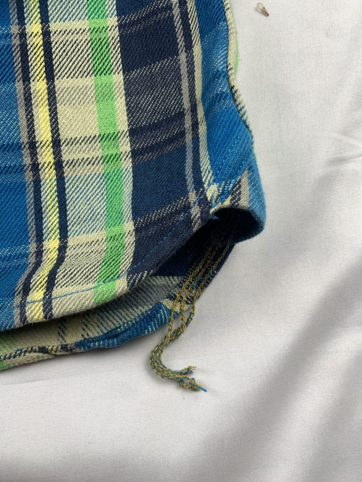 Japanese Brand 2000s M&S Japan Heavy Duct Cotton Plaid Pocket Work Shirt Size US L / EU 52-54 / 3 - 3 Thumbnail