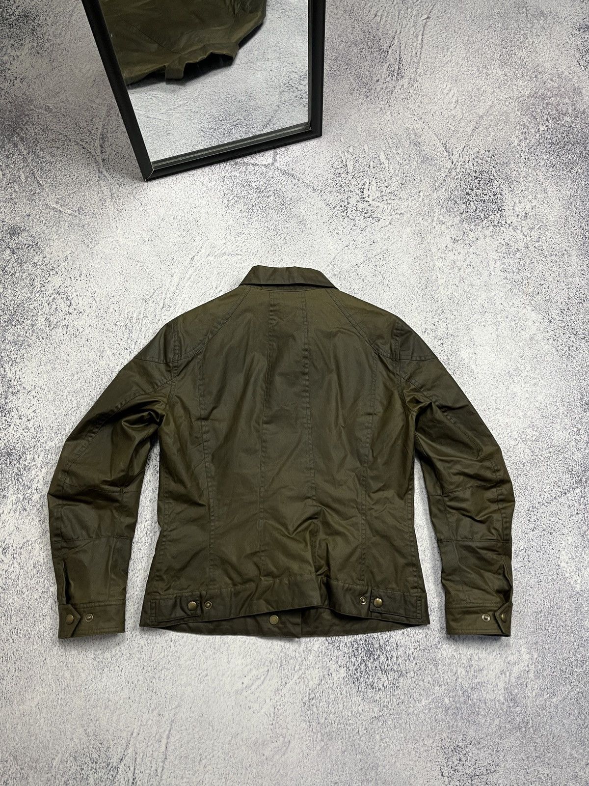 Belstaff × Vintage Belstaff Moto Waxed Women’s Plaid Jacket Cropped Biker Rare Size L / US 10 / IT 46 - 18 Thumbnail