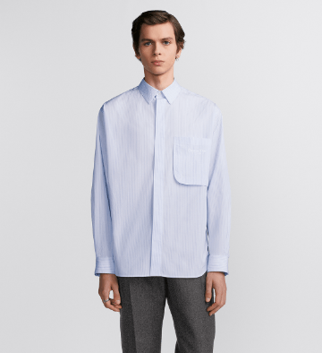 Dior o1w1db10625 Christian Dior Embroidery Shirt in Light Blue Size US L / EU 52-54 / 3 - 5 Thumbnail