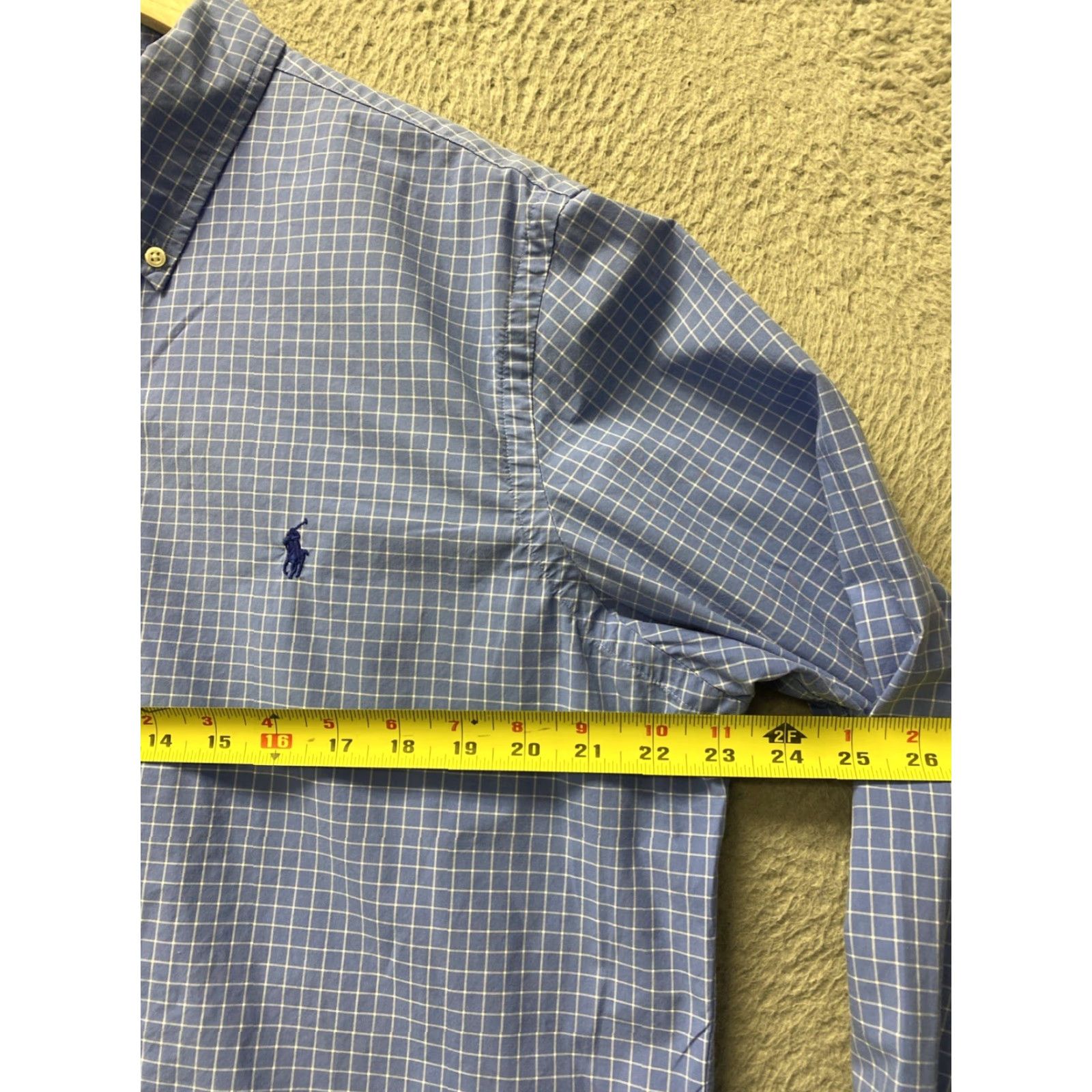 Ralph Lauren RALPH LAUREN Button-Down Shirt Mens L Blue Check Classic Long Sleeve Size US L / EU 52-54 / 3 - 6 Thumbnail