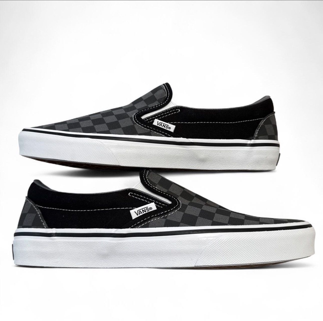 Vans Vans Checkerboard Slip-On Black/Grey – New Size 8.5 Size US 8.5 / EU 41-42 - 1 Thumbnail