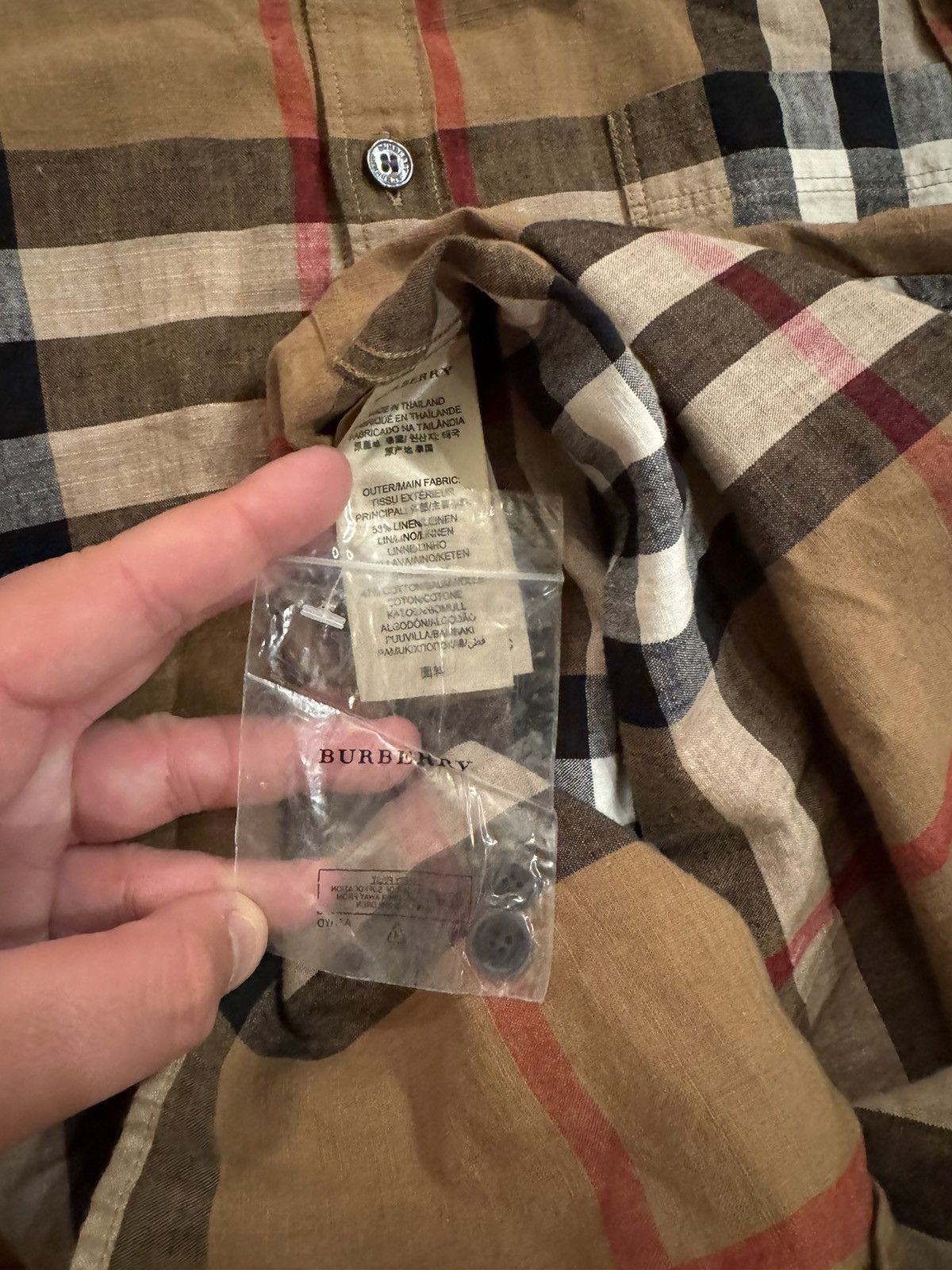 Burberry 🔥Burberry Brit Nova Check Linen Shirt/Nova Check Polo Shirt Size US M / EU 48-50 / 2 - 13 Thumbnail