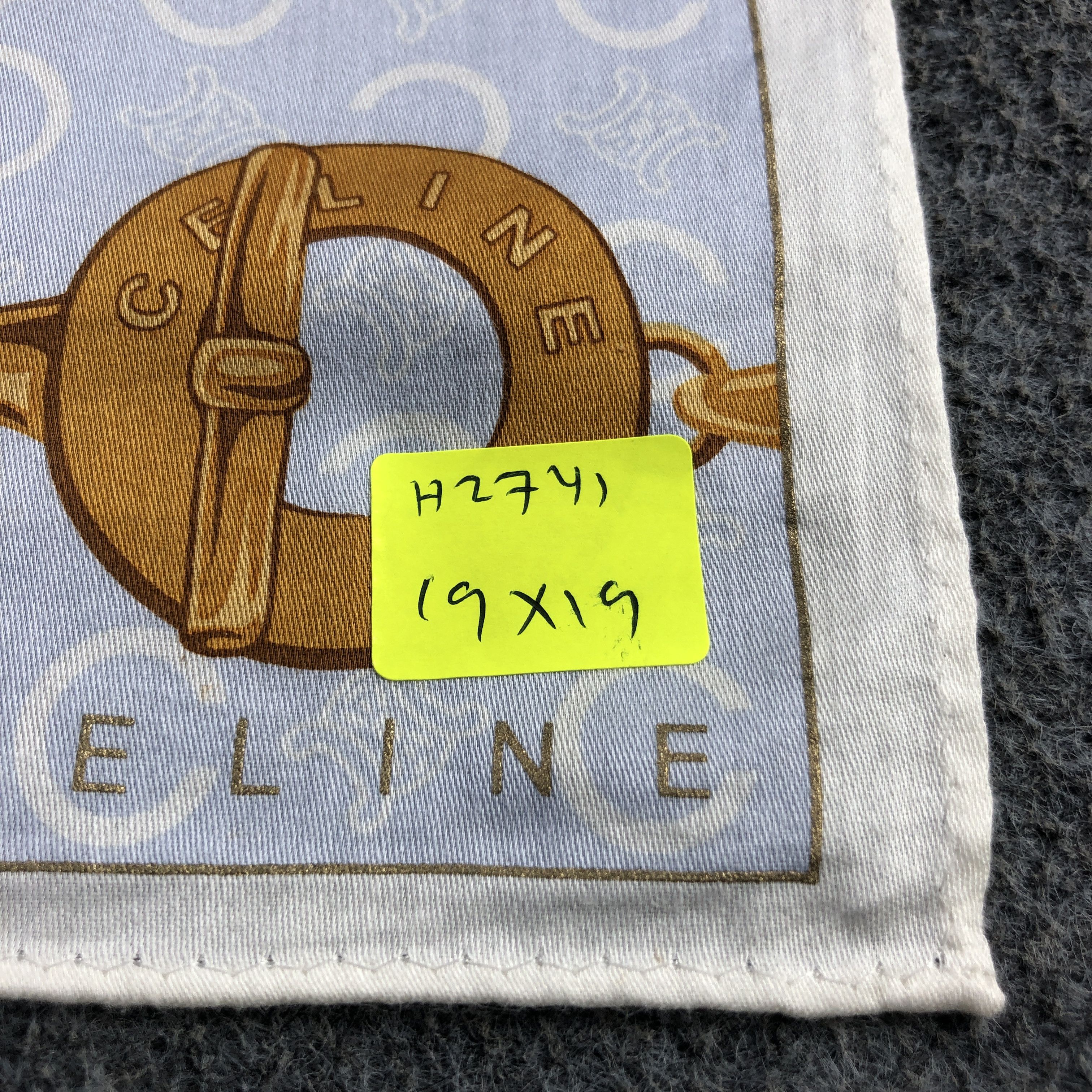 Vintage CeLIne Chains Handkerchief Neckerchief Bandana H2741 Size ONE SIZE - 7 Thumbnail