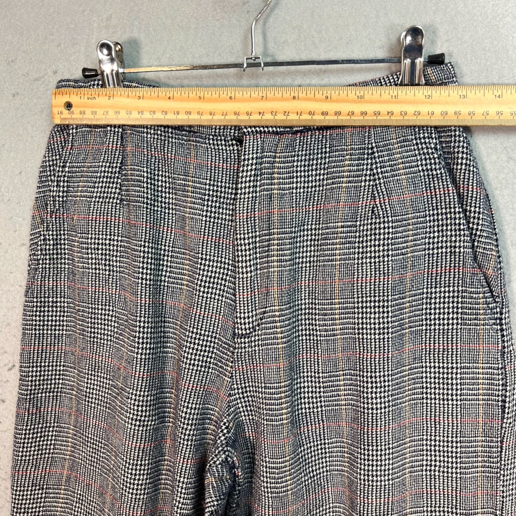 Reformation Reformation Womens Plaid Trousers Size 6 Wide Leg Pants Wool Blend Size 28" / US 6 / IT 42 - 5 Thumbnail