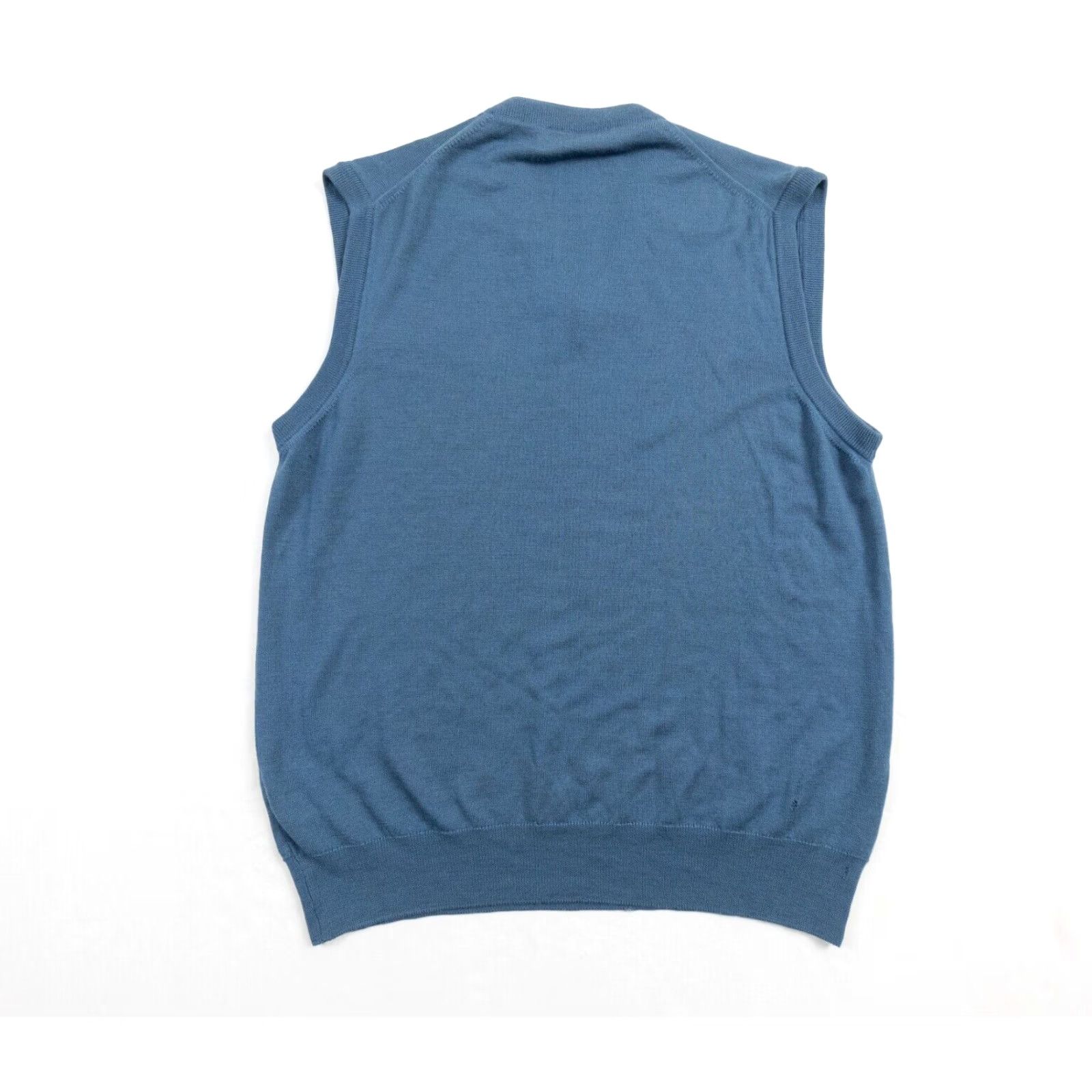 Vintage Pringle Sweater Vest Mens 40 Blue Wool Knit Pullover Sleeveless V-Neck Mens Size US XXS / EU 40 - 4 Thumbnail