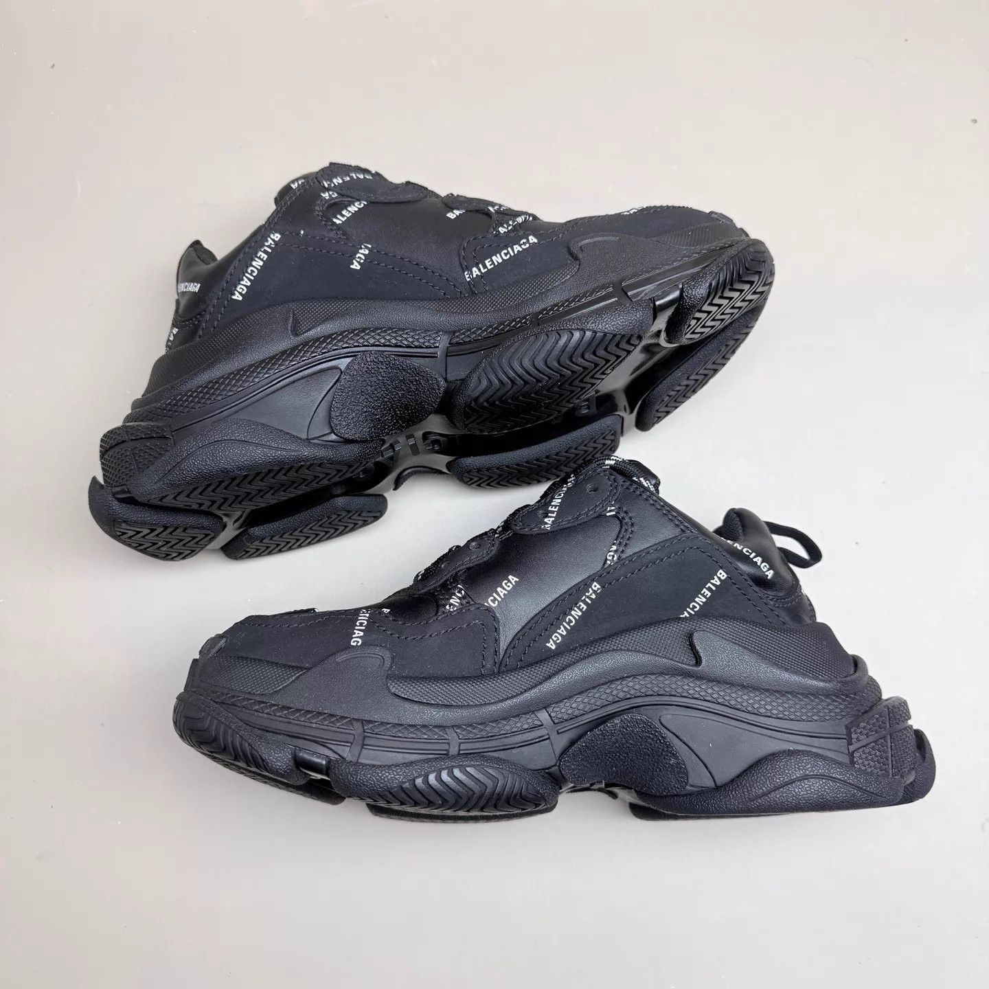 Balenciaga Balenciaga Triple S Black White Allover Print 35 (New) Size US 4.5 / IT 34.5 - 5 Thumbnail