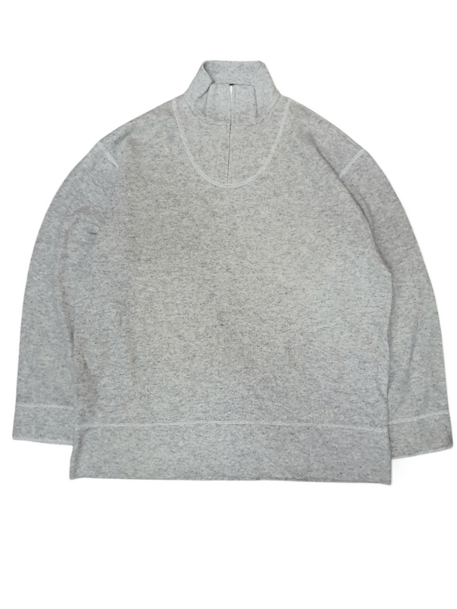 Yohji Yamamoto Yohji Yamamoto AAR basic grey quarter-zip mock-neck Size US L / EU 52-54 / 3 - 1 Thumbnail