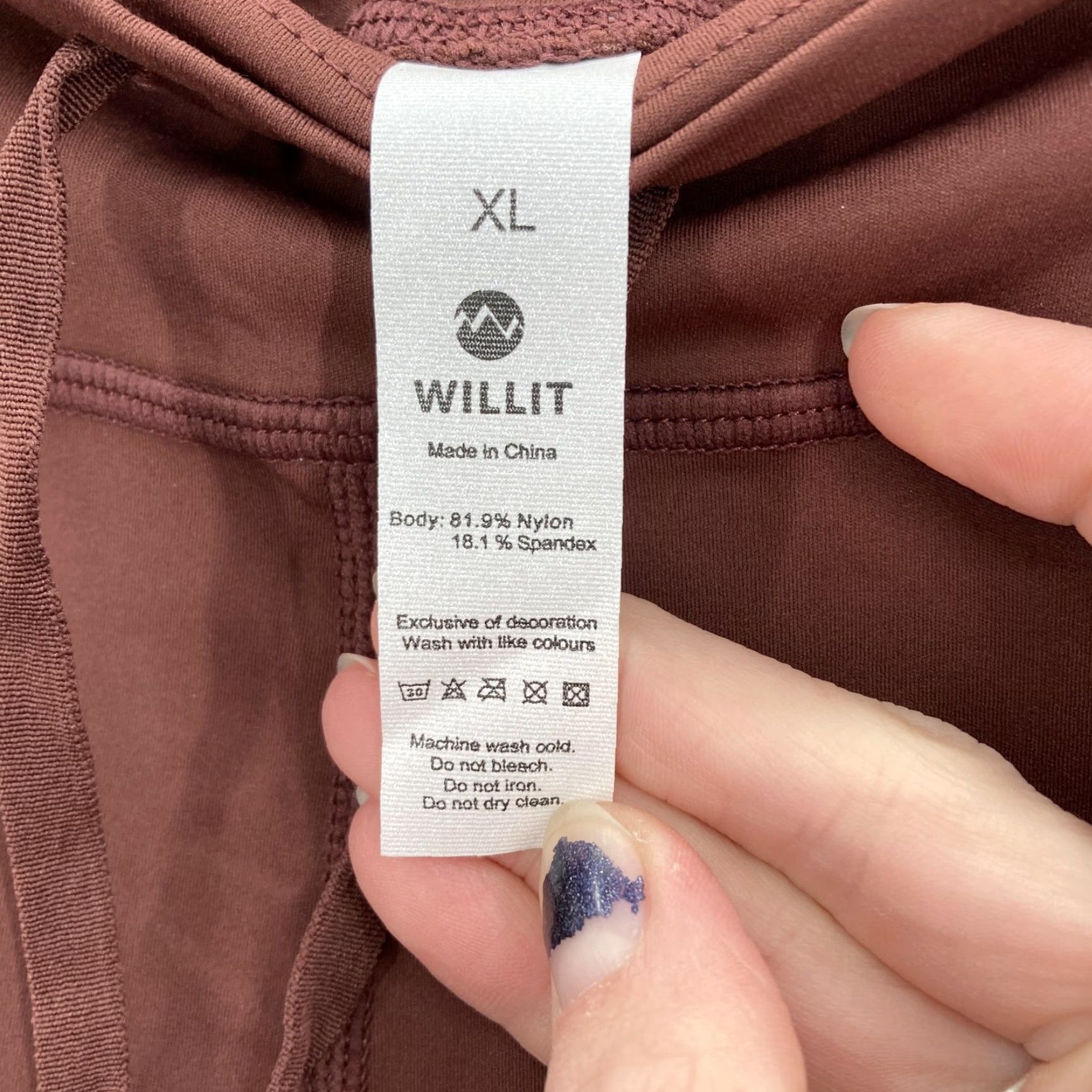 Vintage Willit Pants Womens XL Brown Wide-Leg Yoga Lounge Drawstring Pockets Athletic Size 40" / US 18 - 5 Thumbnail