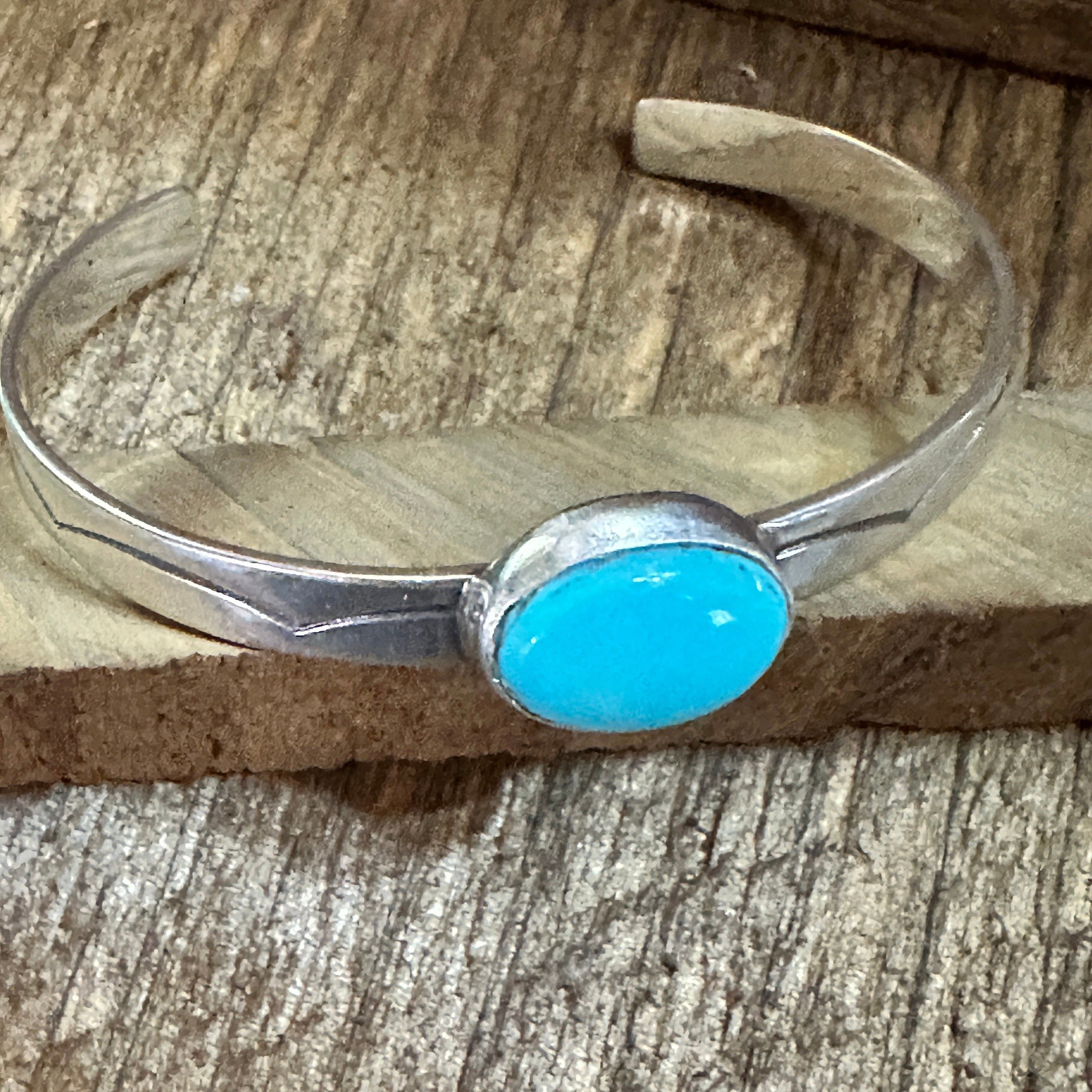 Other Navajo Sterling Cuff & Kingman Turquoise Cuff Bracelet, Sign Size ONE SIZE - 3 Thumbnail