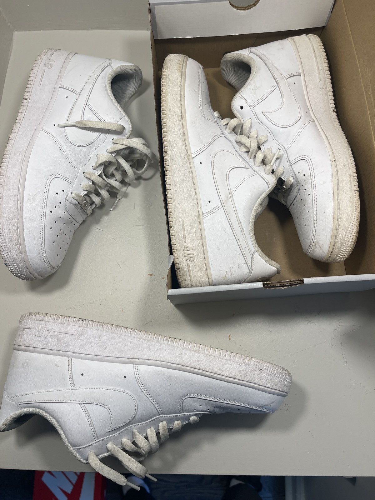 Nike Air Force 1s white Size US 12 / EU 45 - 5 Thumbnail