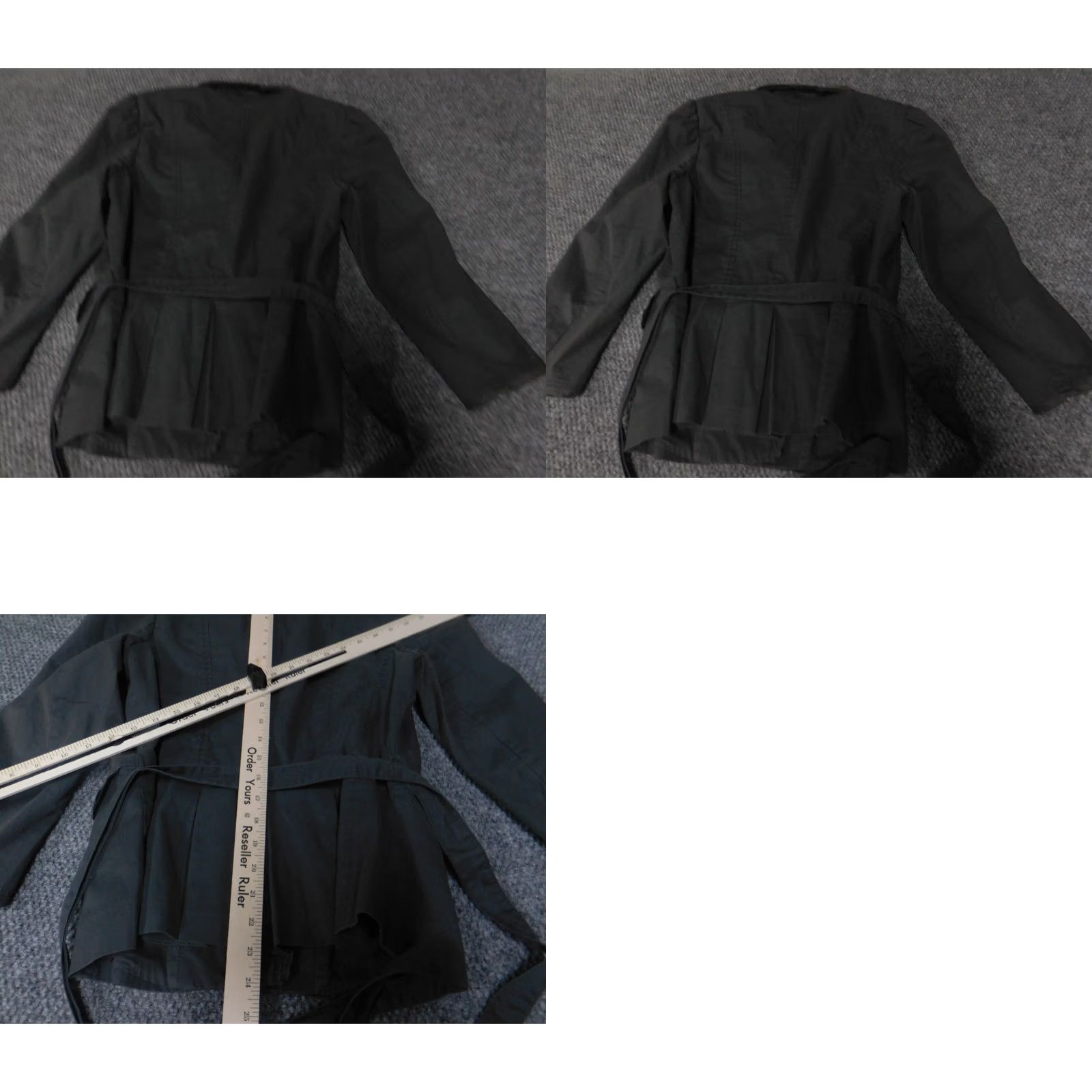 Ann Taylor Ann Taylor Loft Jacket Ladies 4 Gray Trench Coat Button Collar Long Sleeve Cotton Knit Embroidered Casual Mid-Length Belt Size S / US 4 / IT 40 - 9 Thumbnail
