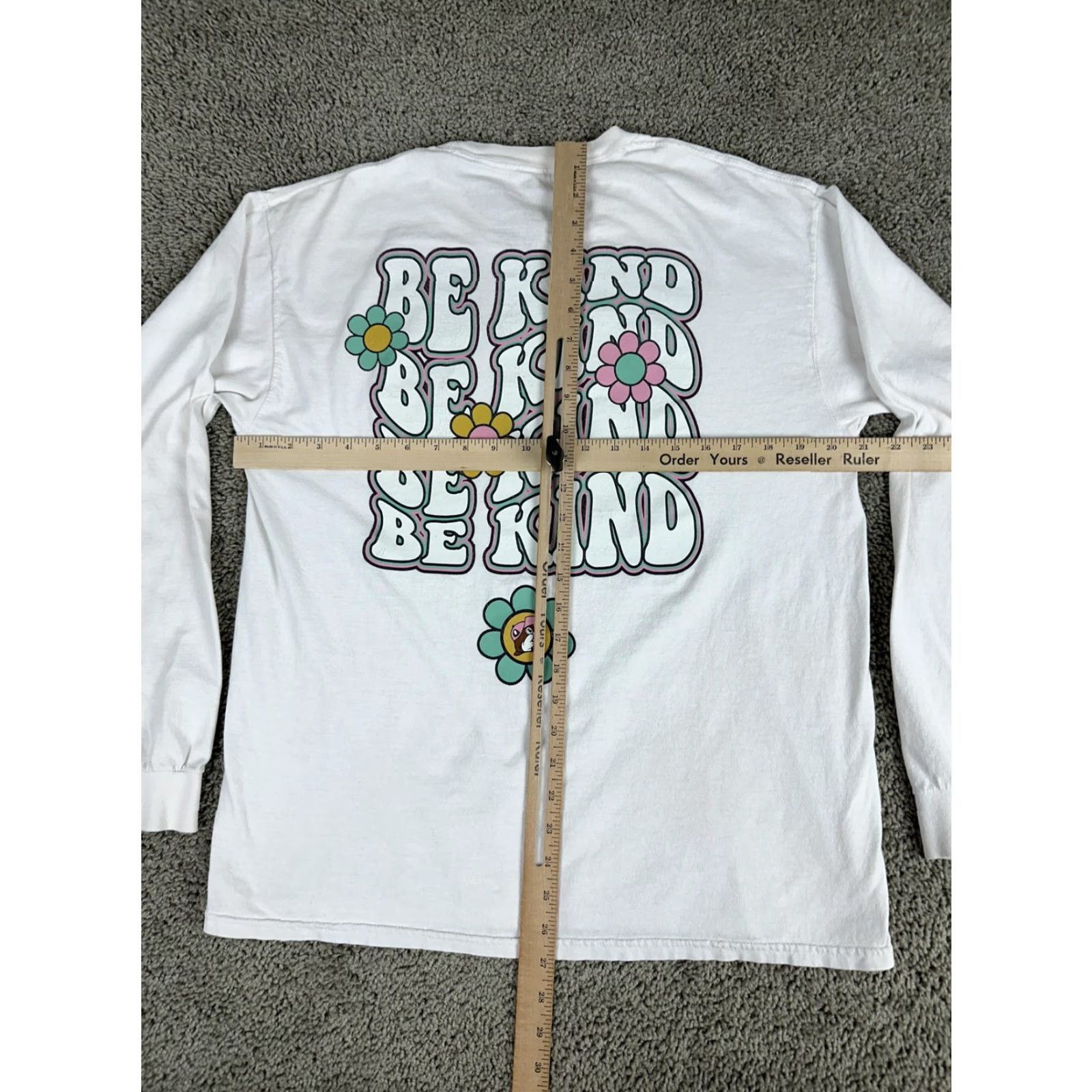 Logo 7 Buc-ee's Shirt Mens Large White Be Kind Long Sleeve Graphic Flower Logo Texas Size US L / EU 52-54 / 3 - 4 Thumbnail
