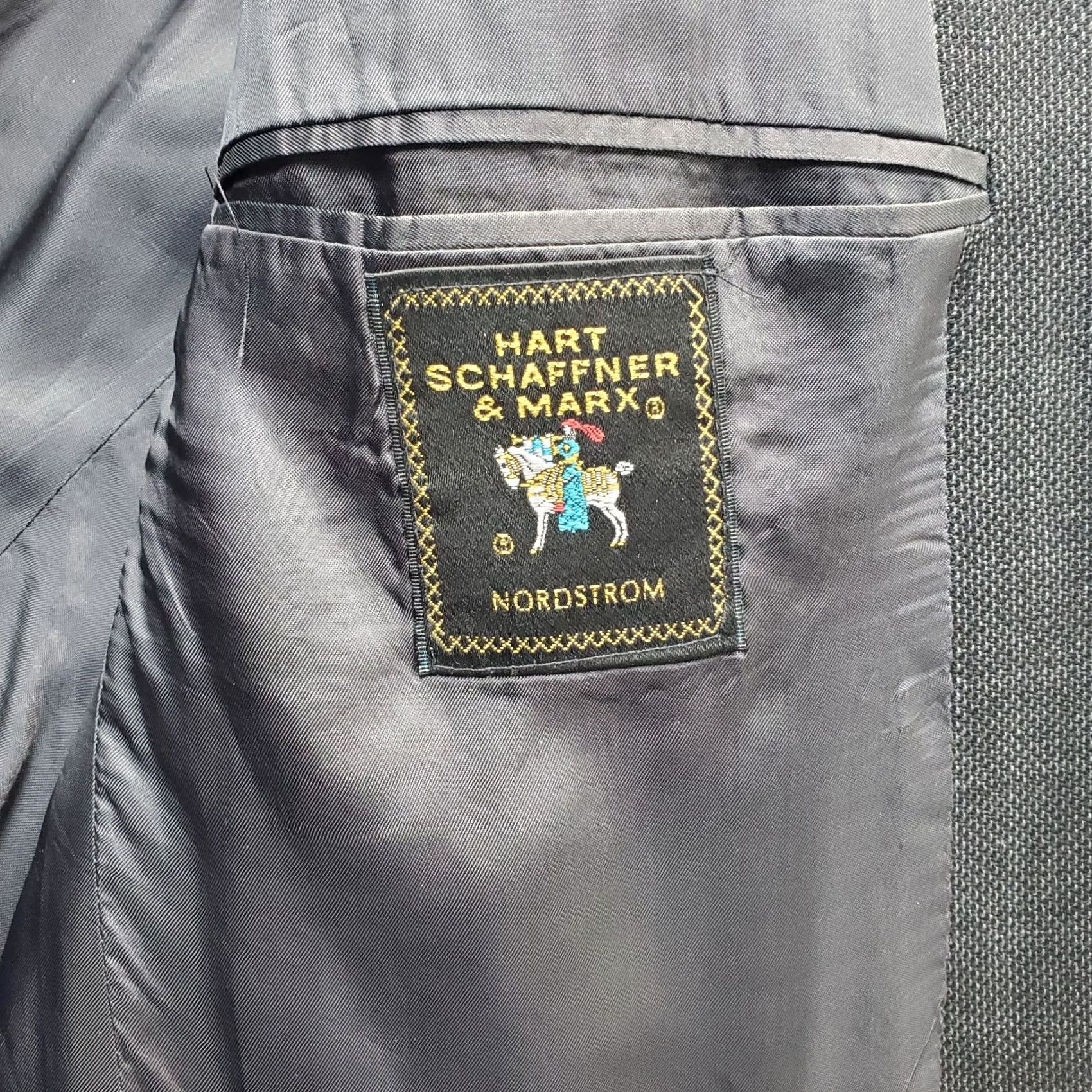 Hart Schaffner Marx Hart Schaffner Marx Blazer Mens 41S Notch Lapel Long Sleeve Formal Blazer, Wool, Multicolor, Pre-owned, Regular, Short Size US L / EU 52-54 / 3 - 7 Thumbnail