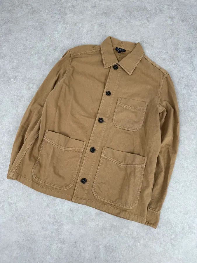 A.P.C. A.P.C. Camel Cotton Shirt Jacket Cargo Pockets Size US M / EU 48-50 / 2 - 4 Thumbnail