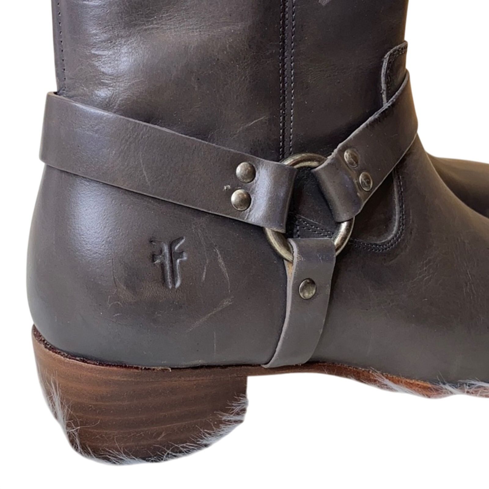 Frye Frye Grey Dara Leather Harness Booties Boots 8B Size US 8 / IT 38 - 2 Thumbnail