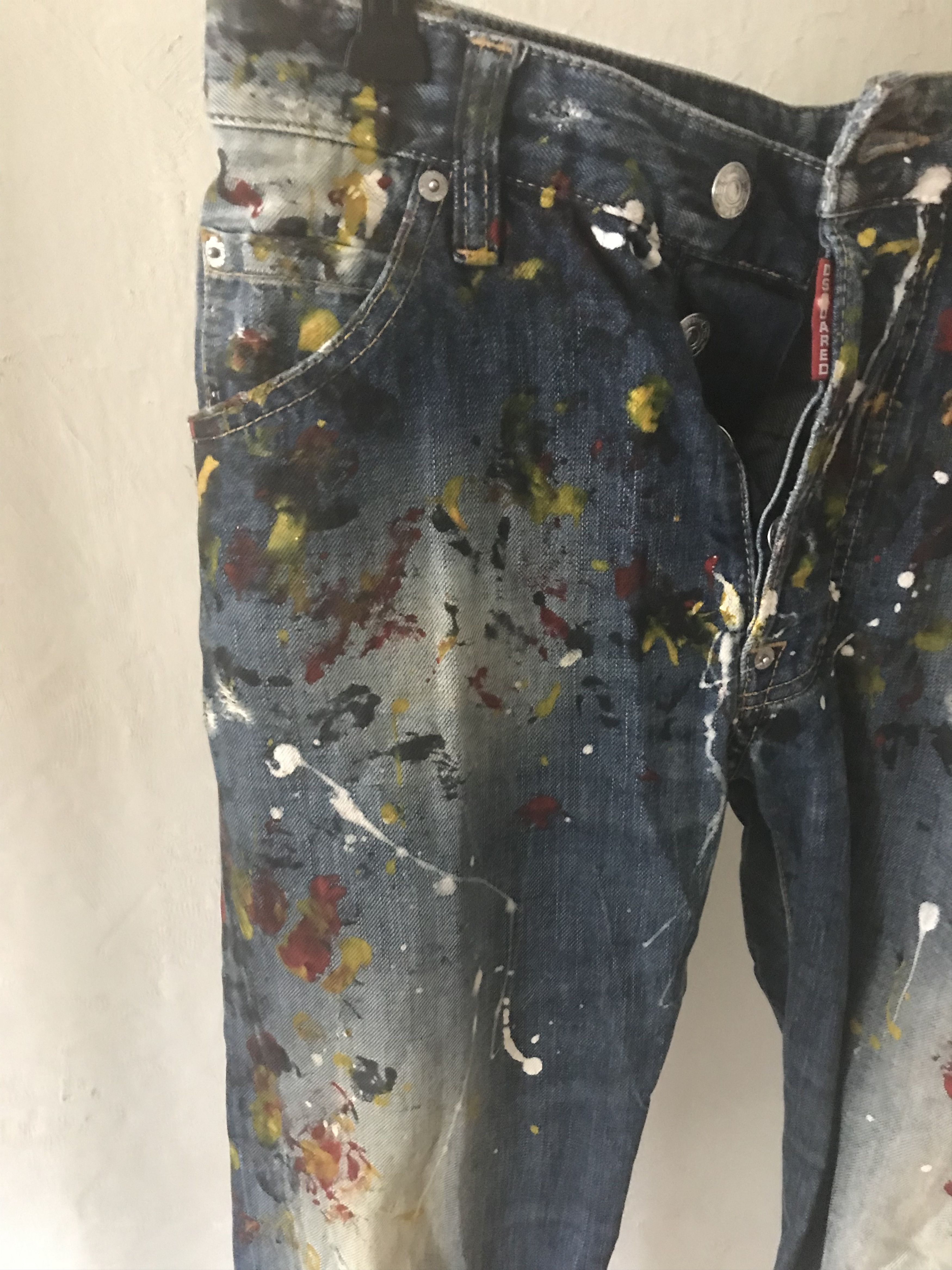 Dsquared2 Dsquared2 FW10 paint splatter 3/4 jeans, size 40, Y2K Size 27" / US 4 / IT 40 - 3 Thumbnail