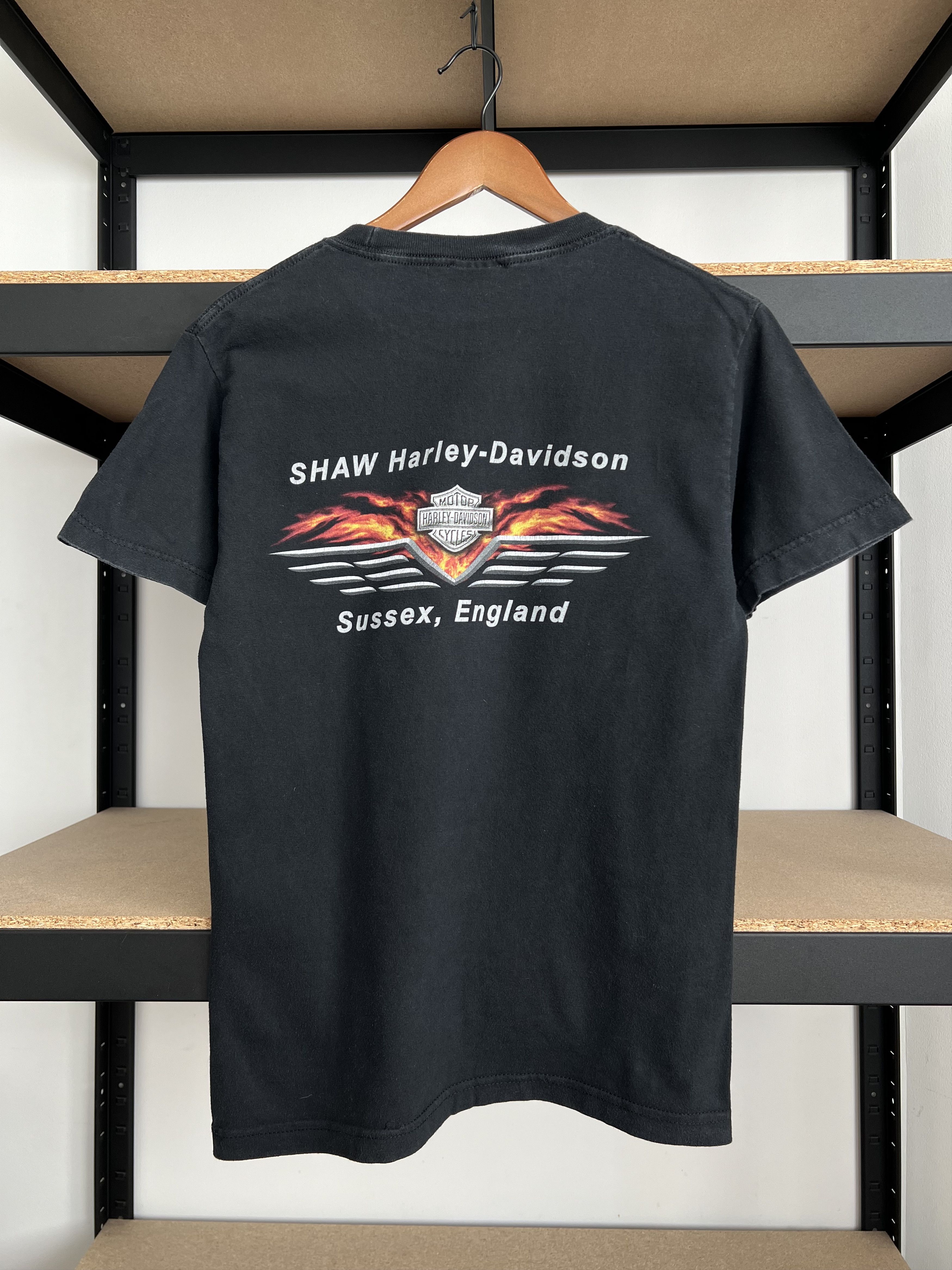 Harley Davidson Vintage 2006 Harley Davidson Motorcycle England Fire T-shirt Size US S / EU 44-46 / 1 - 2 Thumbnail