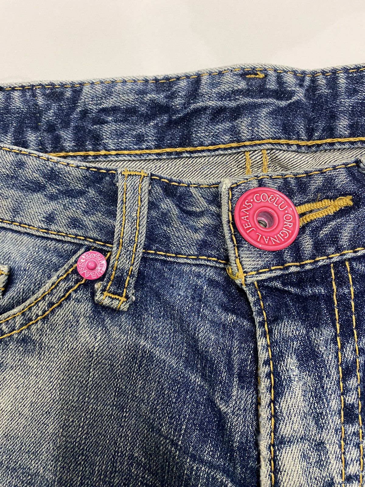 Kapital VINTAGE CO&LU EMBROIDERY DISTRESSED DENIM JEANS Size US 32 / EU 48 - 8 Thumbnail