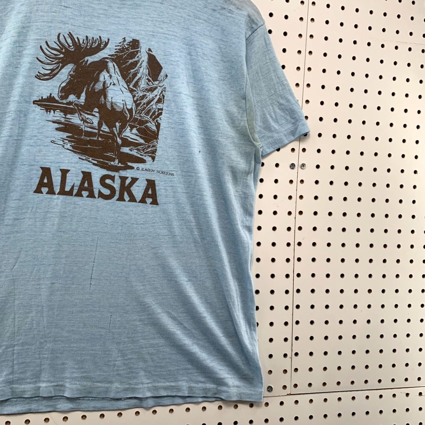Vintage VINTAGE Alaska Shirt Mens Medium Blue Moose Graphic 70s T-Shirt Size US M / EU 48-50 / 2 - 5 Thumbnail