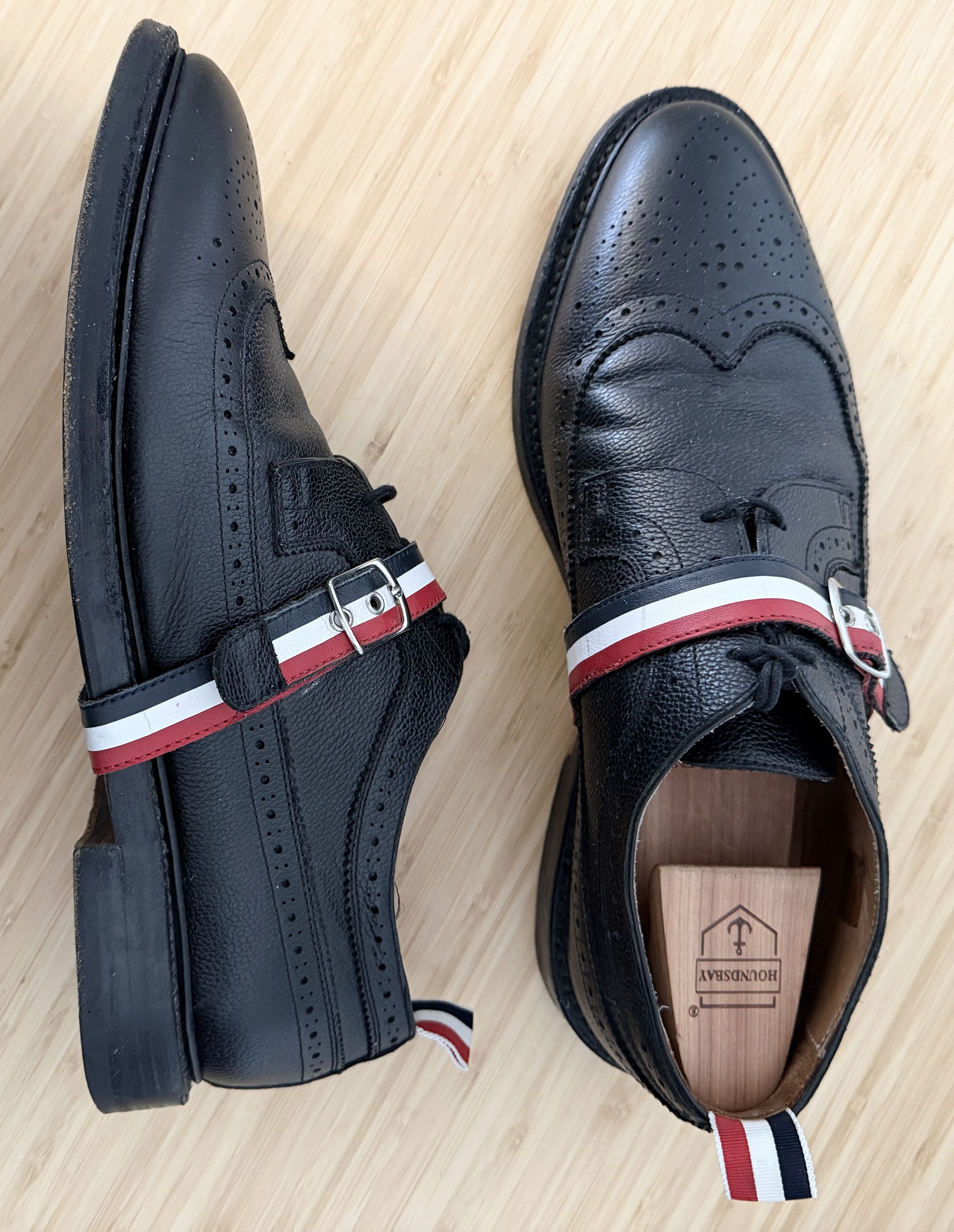 Thom Browne Rare Thom Browne Longwing Grosgrain Strap Leather Sz 12 Size US 12 / EU 45 - 4 Thumbnail