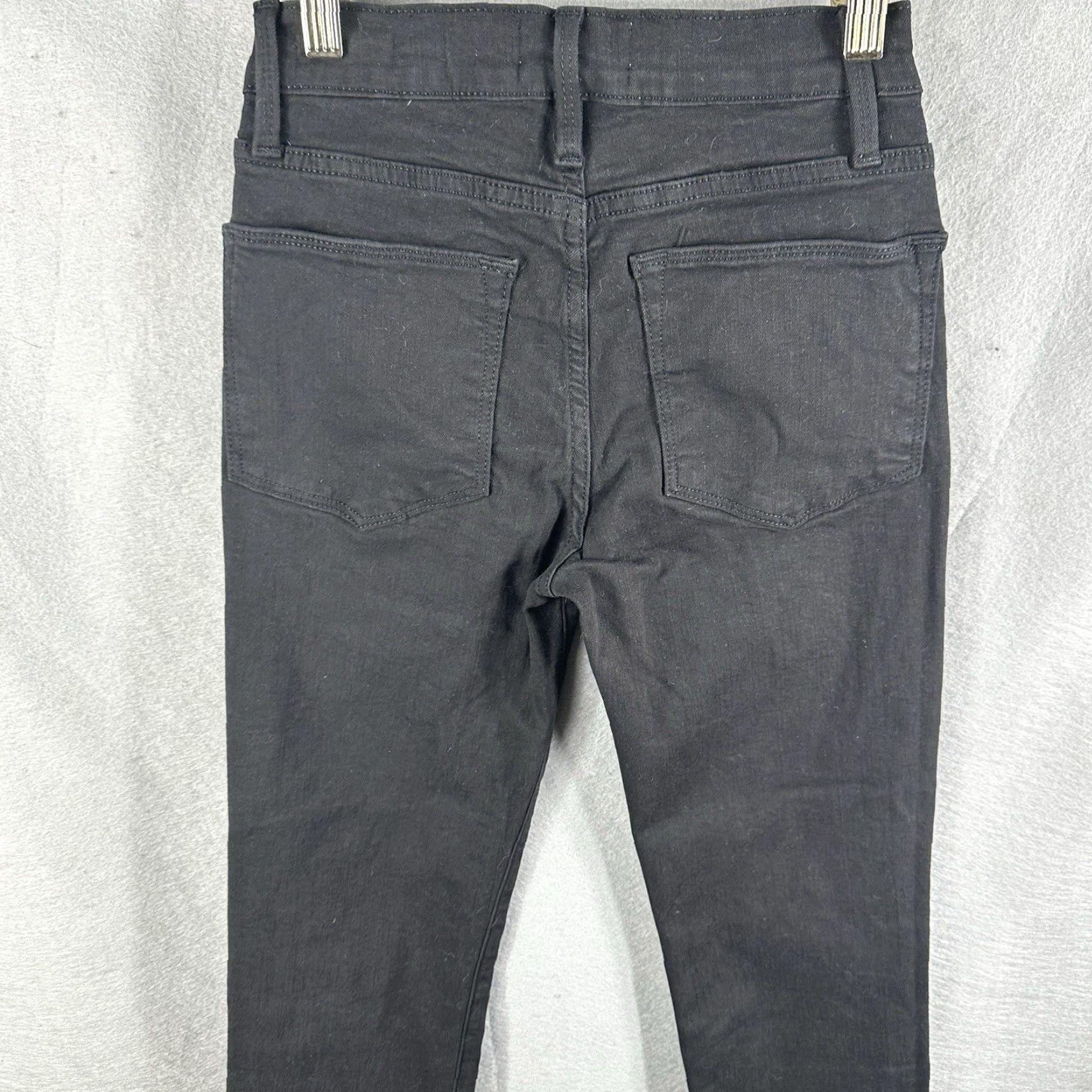 Frame FRAME Womens Jeans Straight Fit 24 Black Denim Grunge High Waist Raw Hem Spring Summer Fall Winter Size 42" / US 20 - 7 Thumbnail