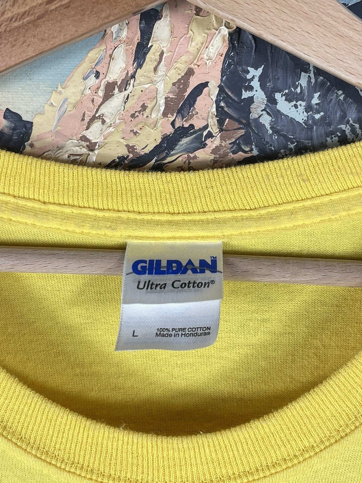 Band Tees × Led Zeppelin 2004 Led Zeppelin Yellow T shirt Tee Vintage Retro Y2k 00s Size US L / EU 52-54 / 3 - 6 Thumbnail