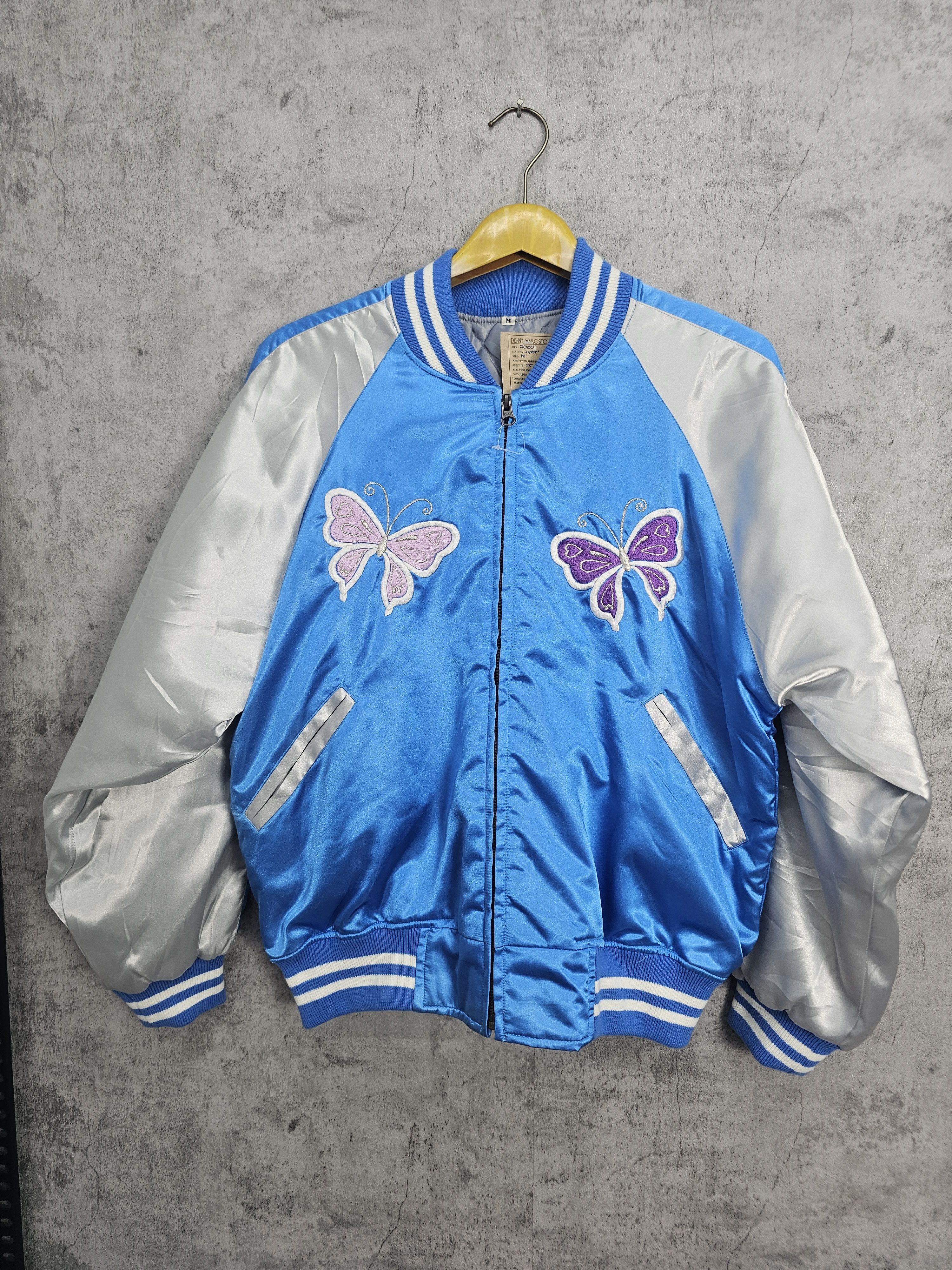 Other Sukajan Yokosuka Butterfly Embroider Varsity Jacket J0001 Size US M / EU 48-50 / 2 - 4 Thumbnail