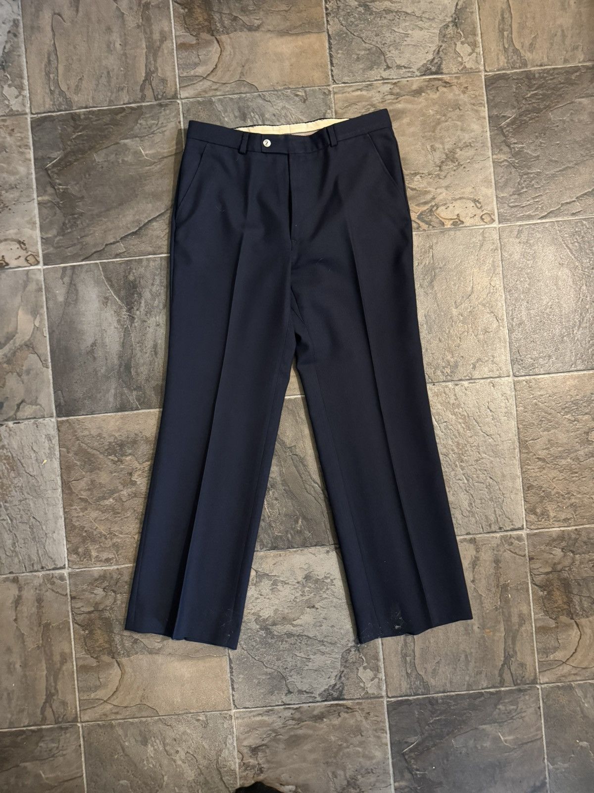 Vintage Vintage navy trousers Size 34S - 1 Preview