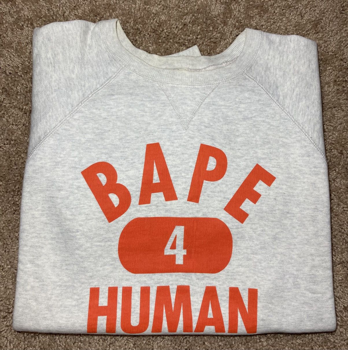 1996 Bape Human Cobalt Sweatshirt 90s Nigo OG Ape Logo