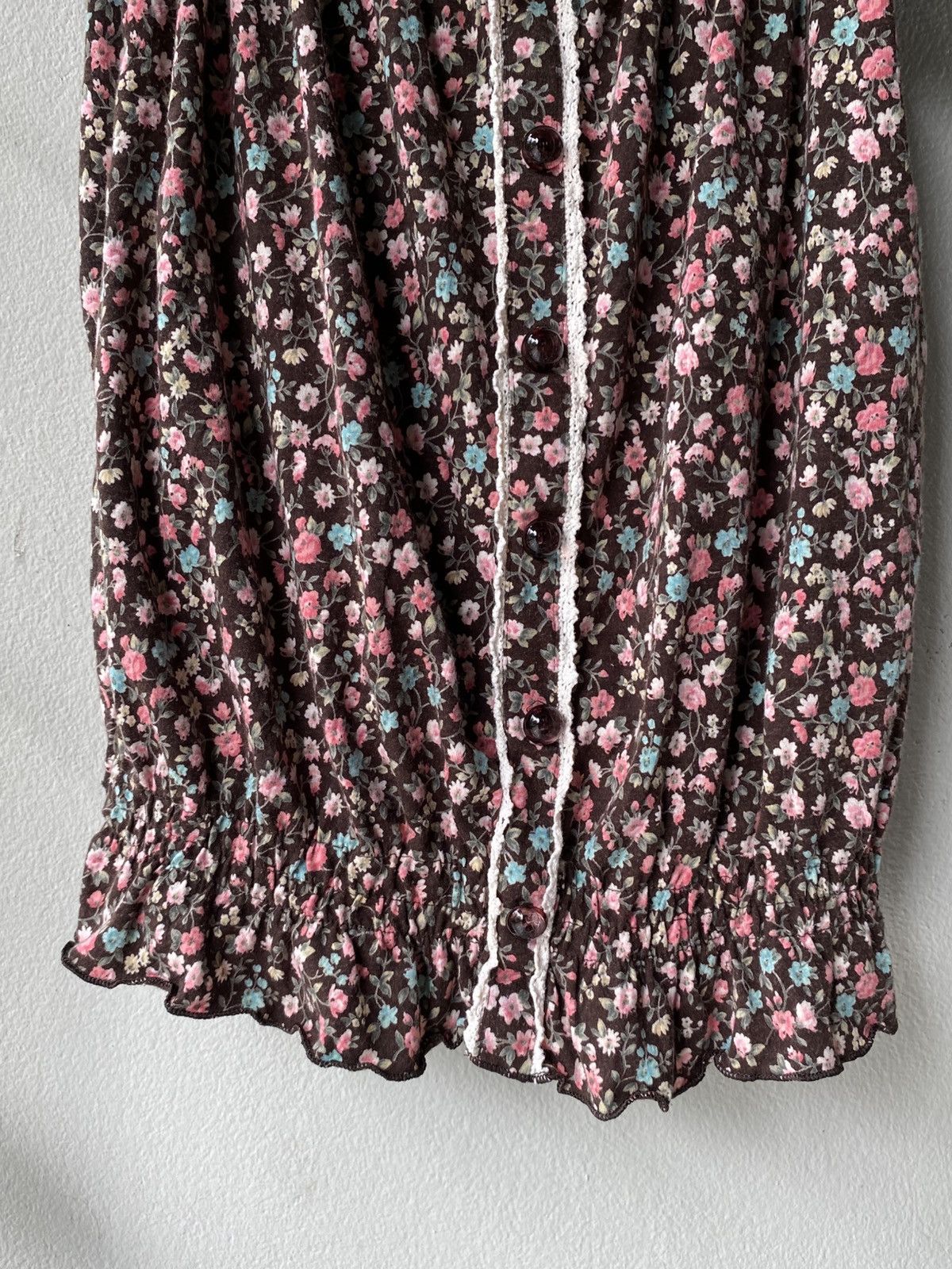 LIZ LISA LIZ LISA Brown Floral Off-Shoulder Blouse Size M / US 6-8 / IT 42-44 - 9 Thumbnail