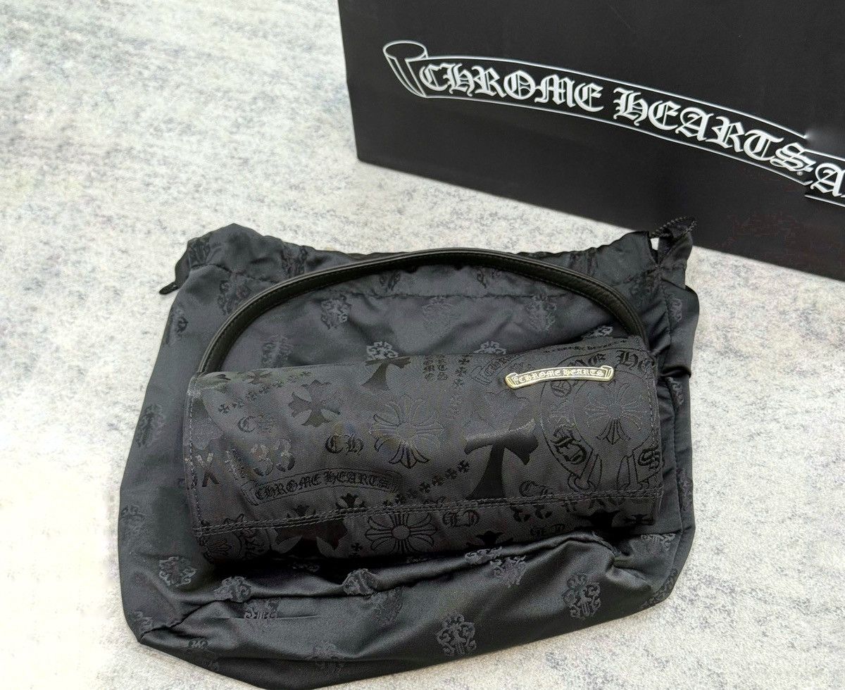 Chrome Hearts Grinds Motif Nylon bag black