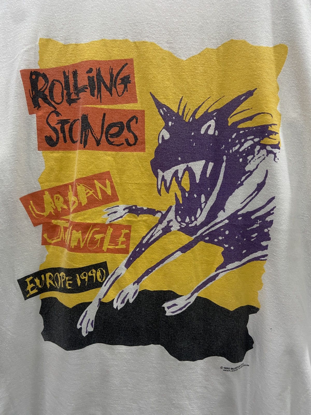 Band Tees Vintage 90s Rolling Stones Urban Jungle Rock Tour T-Shirt Size US XL / EU 56 / 4 - 4 Thumbnail
