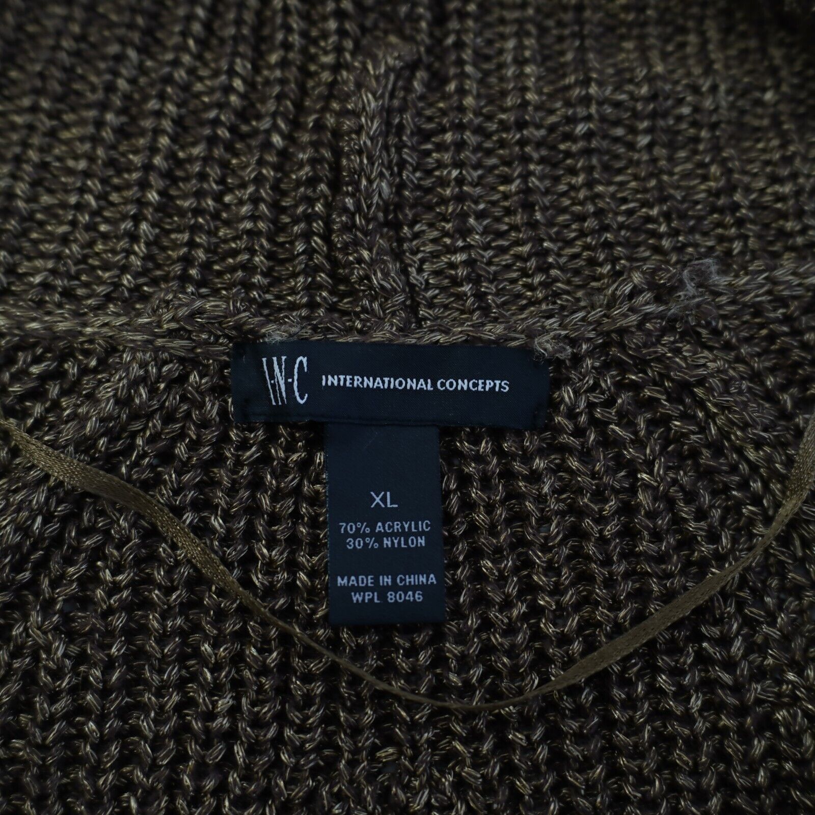 I.N.C INC International Concepts XL Brown Acrylic Nylon Knit Cardi Size XL / US 12-14 / IT 48-50 - 7 Thumbnail