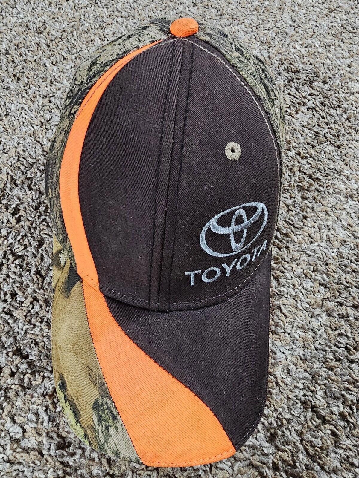Designer Toyota Camo Hat Camouflage Orange Strap Back Hook Loop Size ONE SIZE - 2 Thumbnail