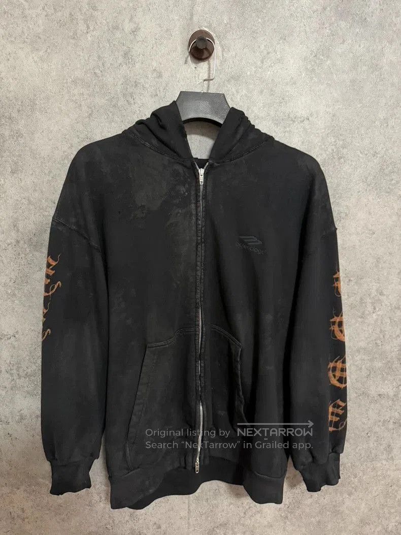 Balenciaga Balenciaga Zip-Up Logo Hoodie. Size US M / EU 48-50 / 2 - 3 Thumbnail