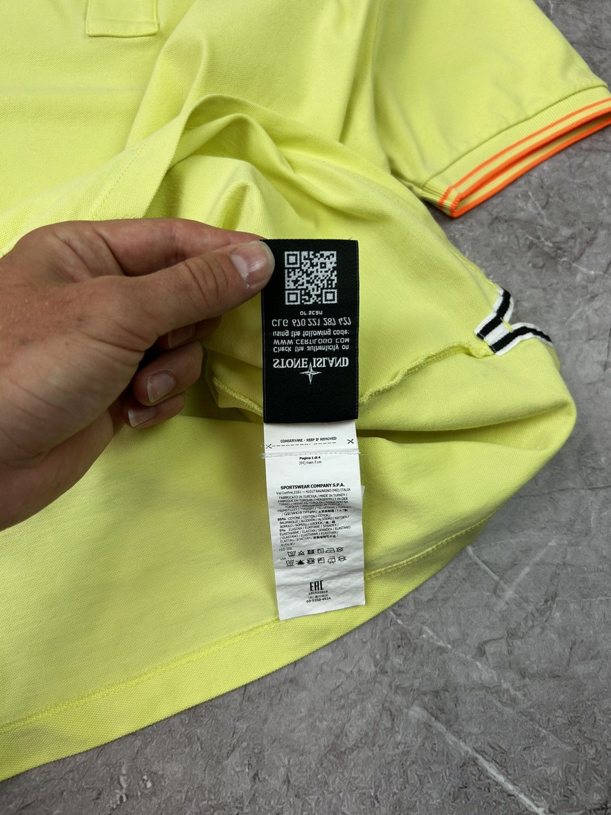 Stone Island Vintage Polo Stone Island Box Logo Tee Yellow T-shirt Size US M / EU 48-50 / 2 - 9 Thumbnail