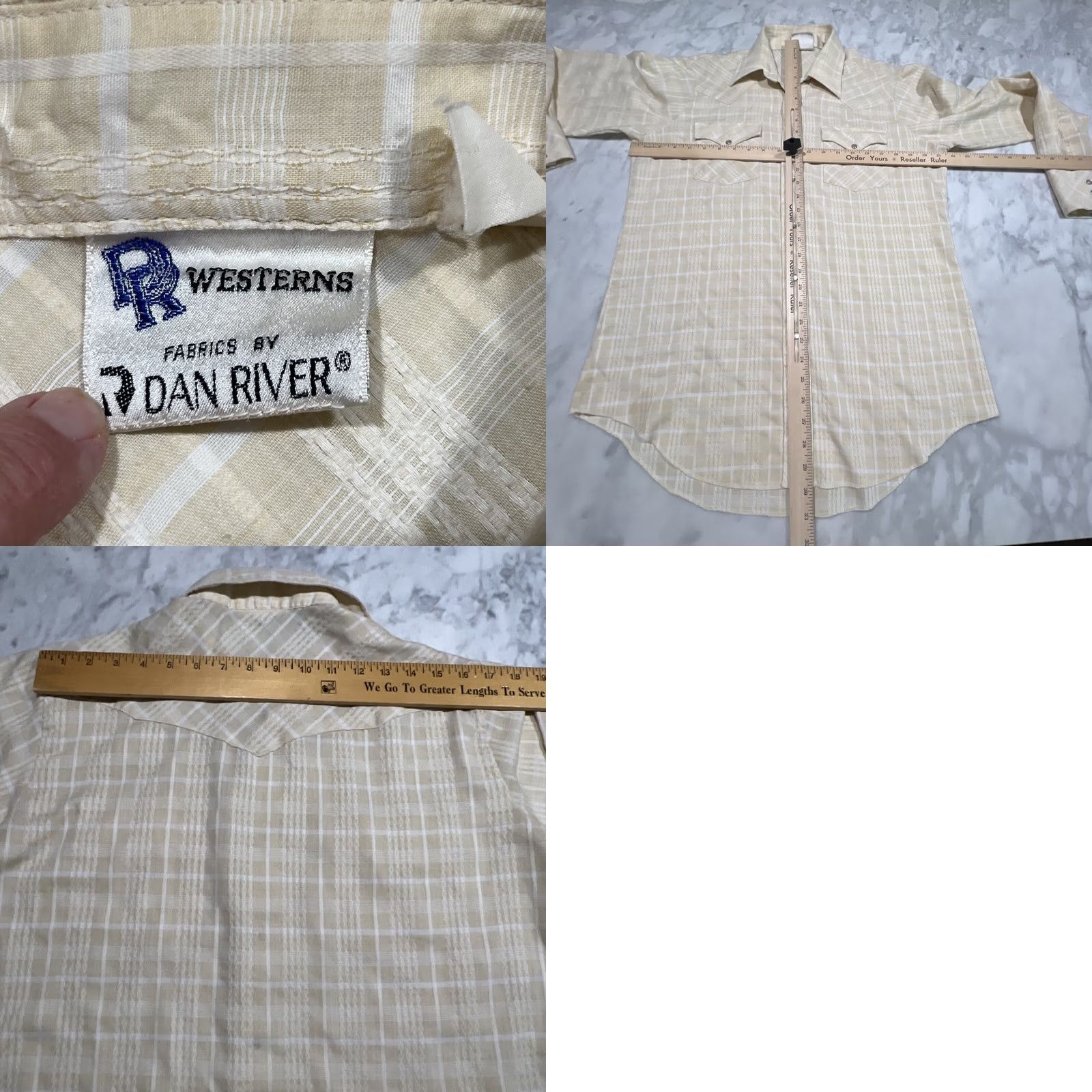 Vintage VINTAGE Dan River DR Westerns Shirt Mens Large Sleeve Pearl Snap Plaid Casual Size US L / EU 52-54 / 3 - 8 Thumbnail