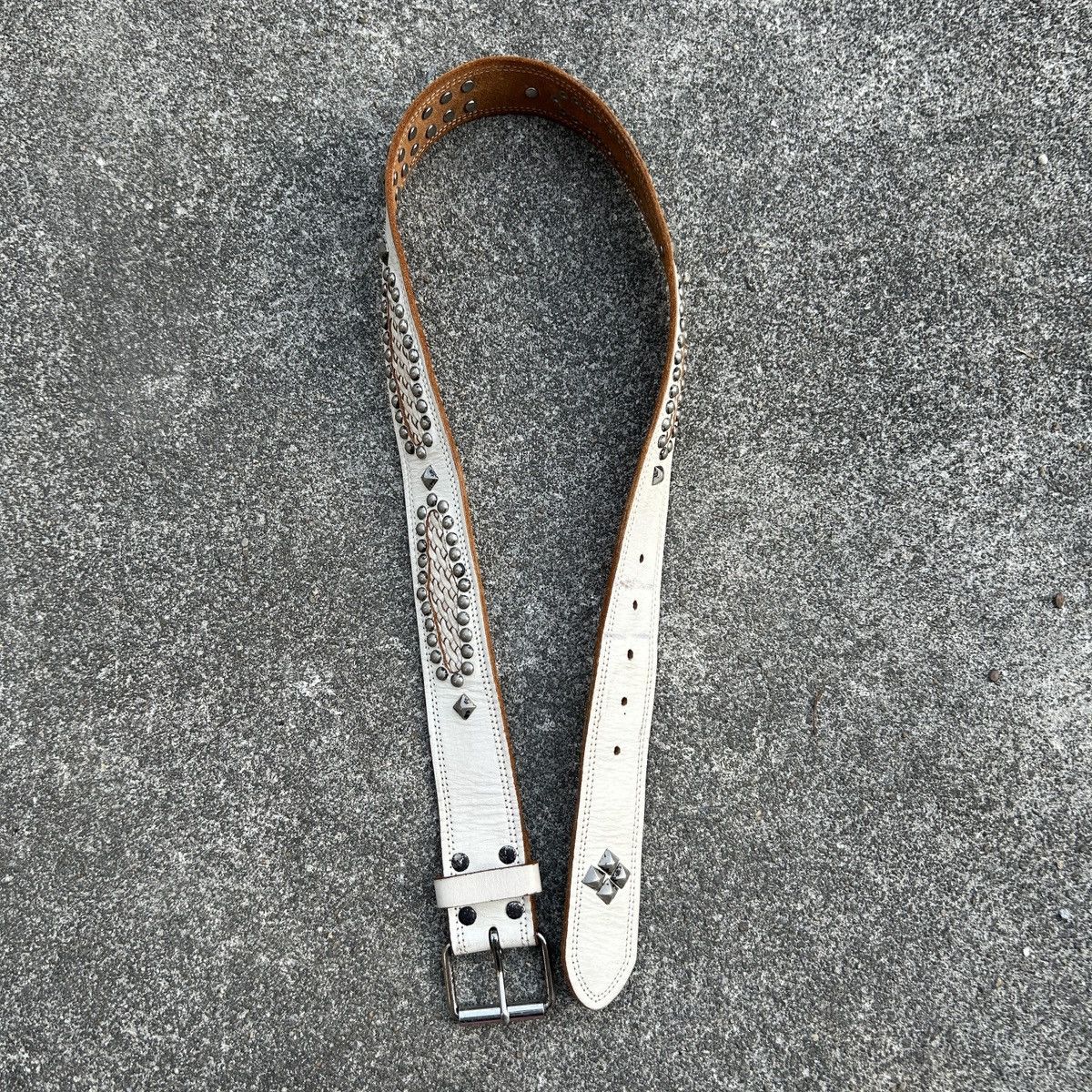 Vintage Vintage studded leather belt (Kapital Style) Size ONE SIZE - 5 Thumbnail