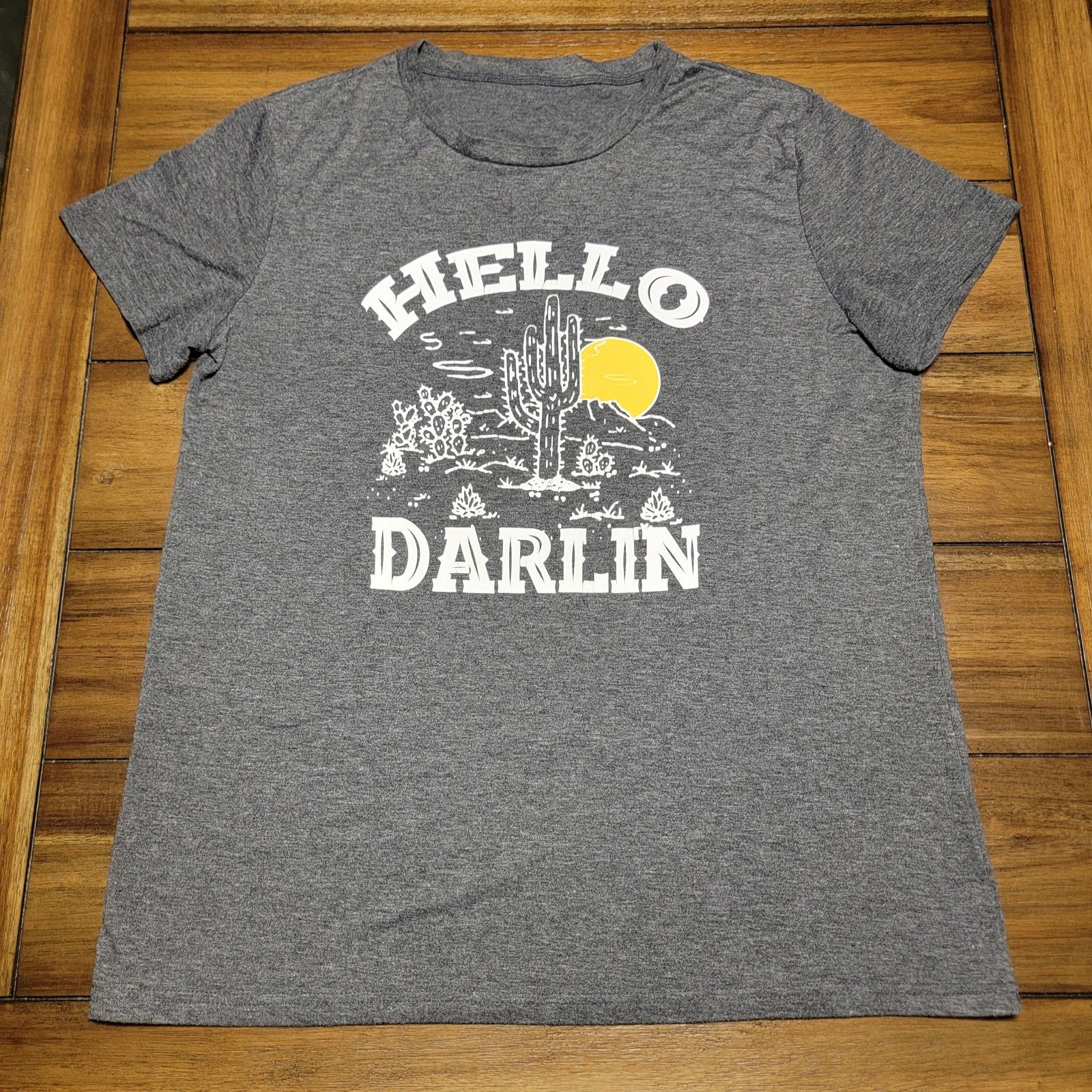 Other Hello Darlin Dark Grey Tee - Size XL Size XL / US 12-14 / IT 48-50 - 1 Thumbnail