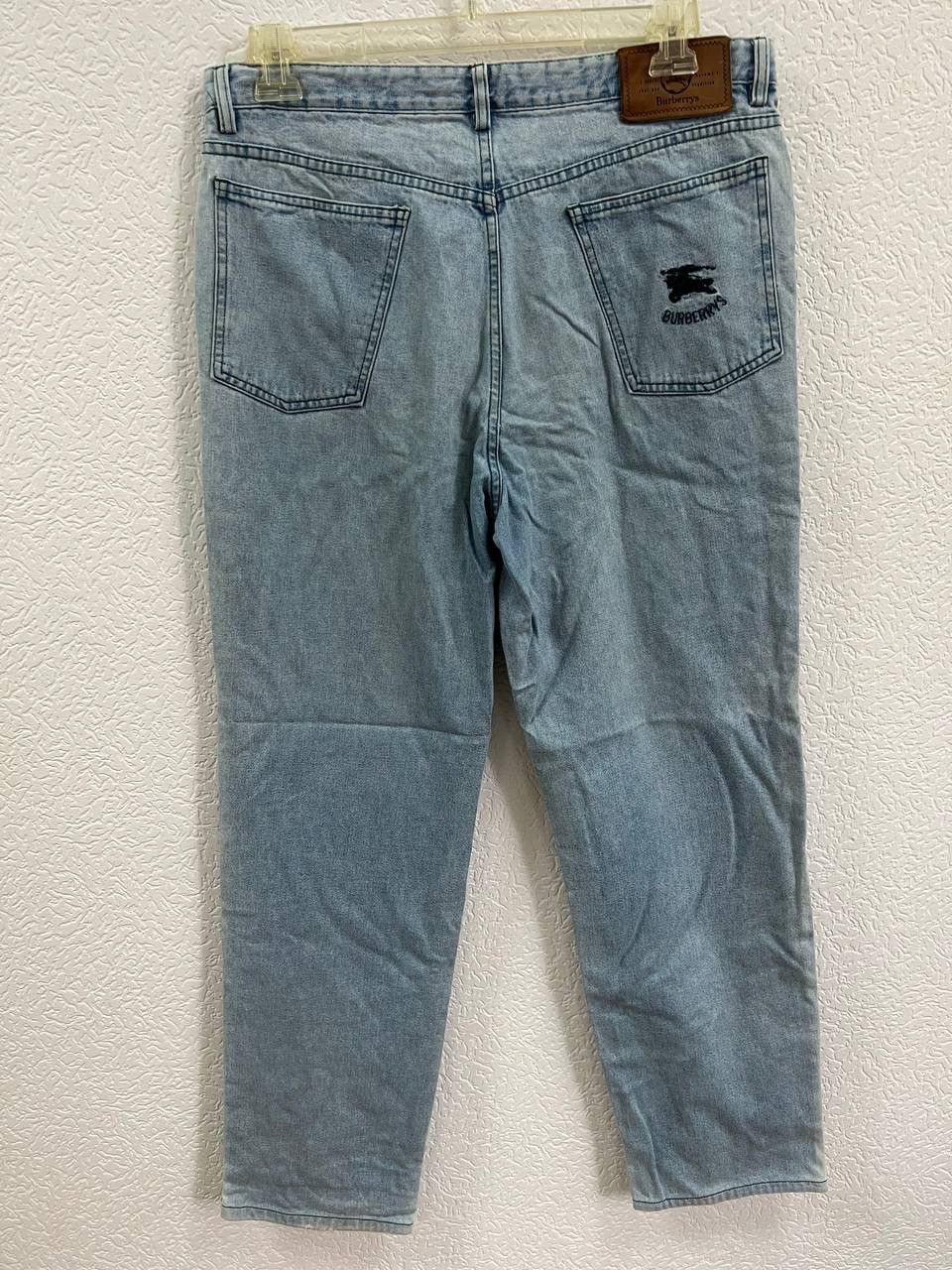Burberry × Vintage Vintage 90s Burberrys Embroidered Washed Blue Denim Jeans Size US 30 / EU 46 - 2 Thumbnail