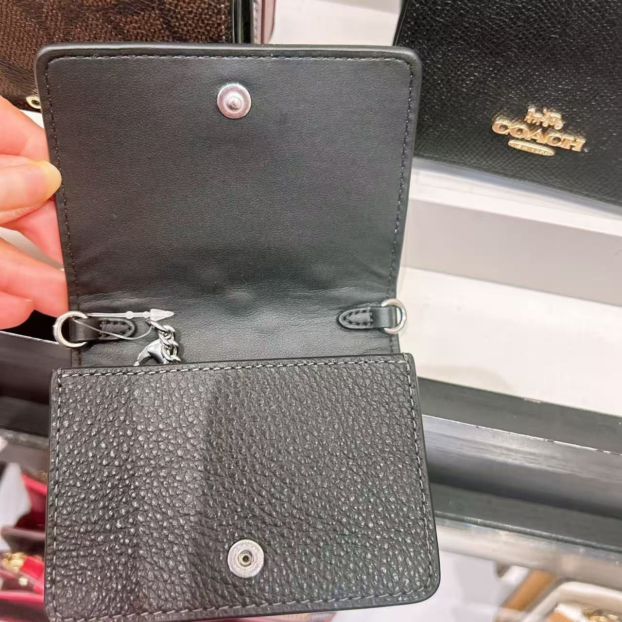 Coach Mini Wallet On A Chain With Rivets CCI80 Size ONE SIZE - 4 Thumbnail
