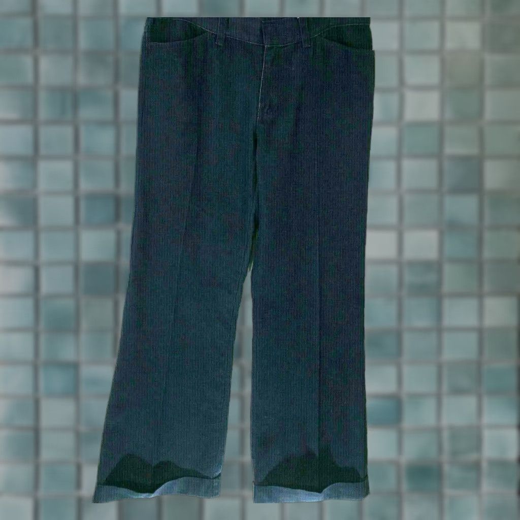 Gap Gap 1969 Jeans Womens Low Rise Dark Wash Flared Leg Cuffed Blue Denim Size 8 Regular 32in Inseam 11in Size 30" / US 8 / IT 44 - 1 Thumbnail