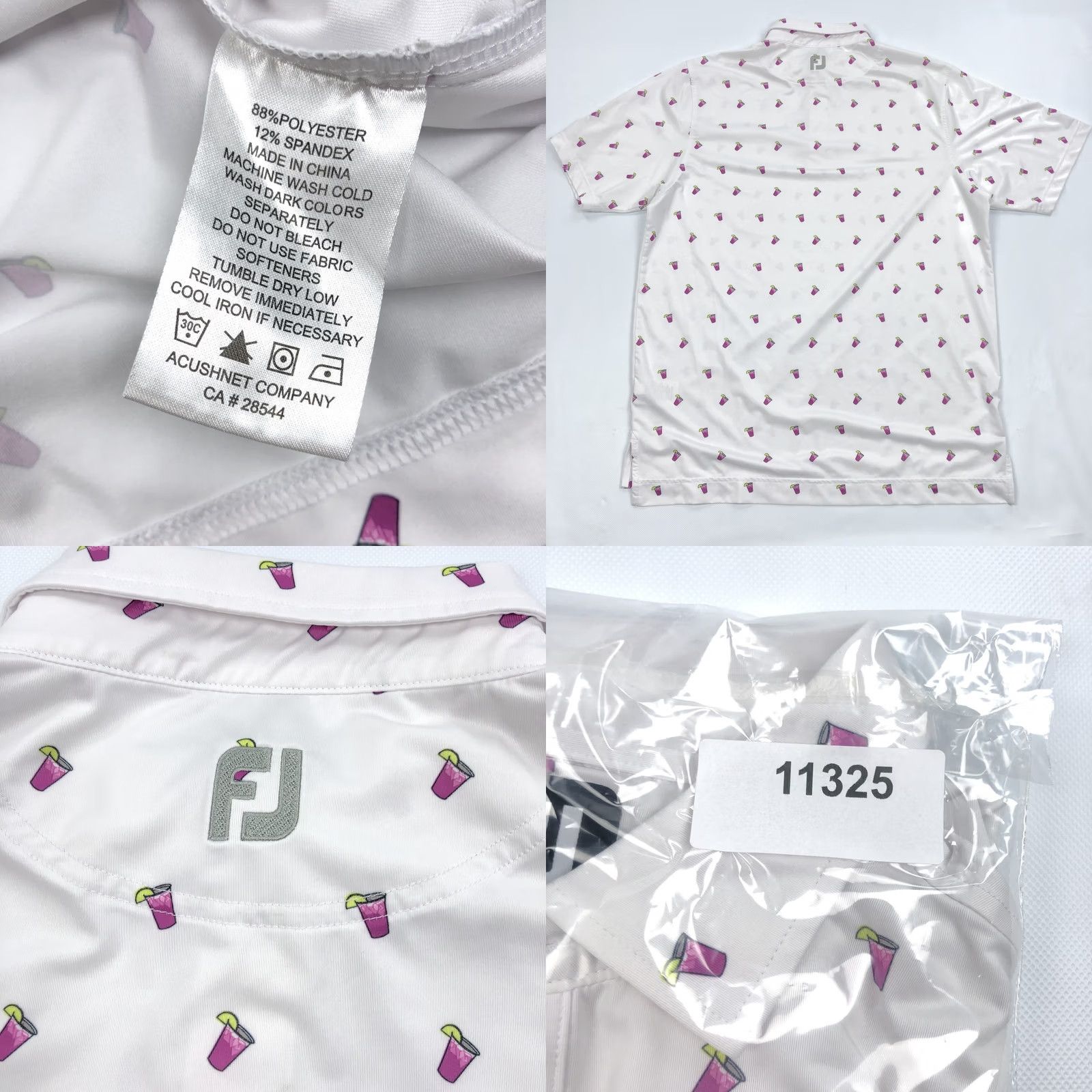 Footjoy FootJoy FJ Mens Medium Purple Drink Performance Golf Polo Shirt Shirt Polo Mens Golf Activewear Short Sleeve Breathable Moisture Wicking Size US M / EU 48-50 / 2 - 8 Thumbnail