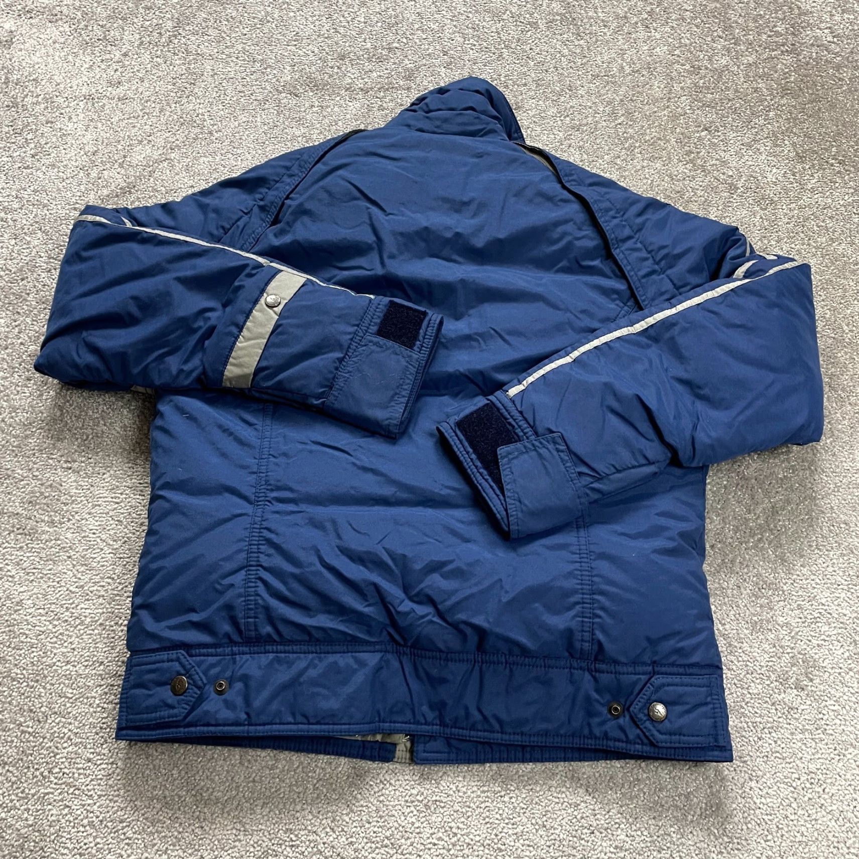 Vintage Powergear Outdoor Puffer Jacket Mens M Blue Full Zip Down Adventure Hiking Jacket Size US M / EU 48-50 / 2 - 2 Thumbnail