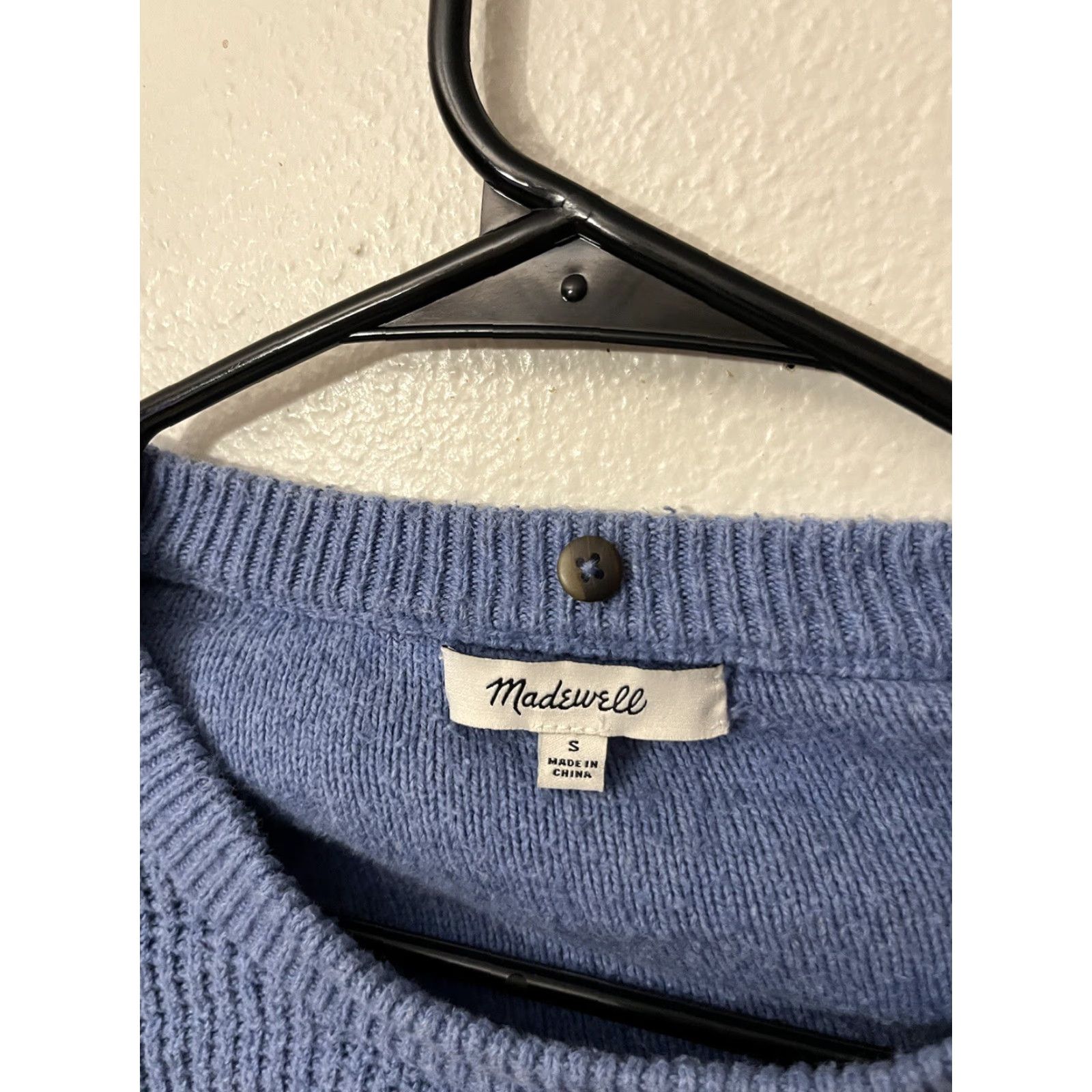 Madewell VINTAGE Madewell Riverside Sweater Women’s Small Blue Knit Crew Neck Pullover Cotton Blend Size S / US 4 / IT 40 - 2 Thumbnail