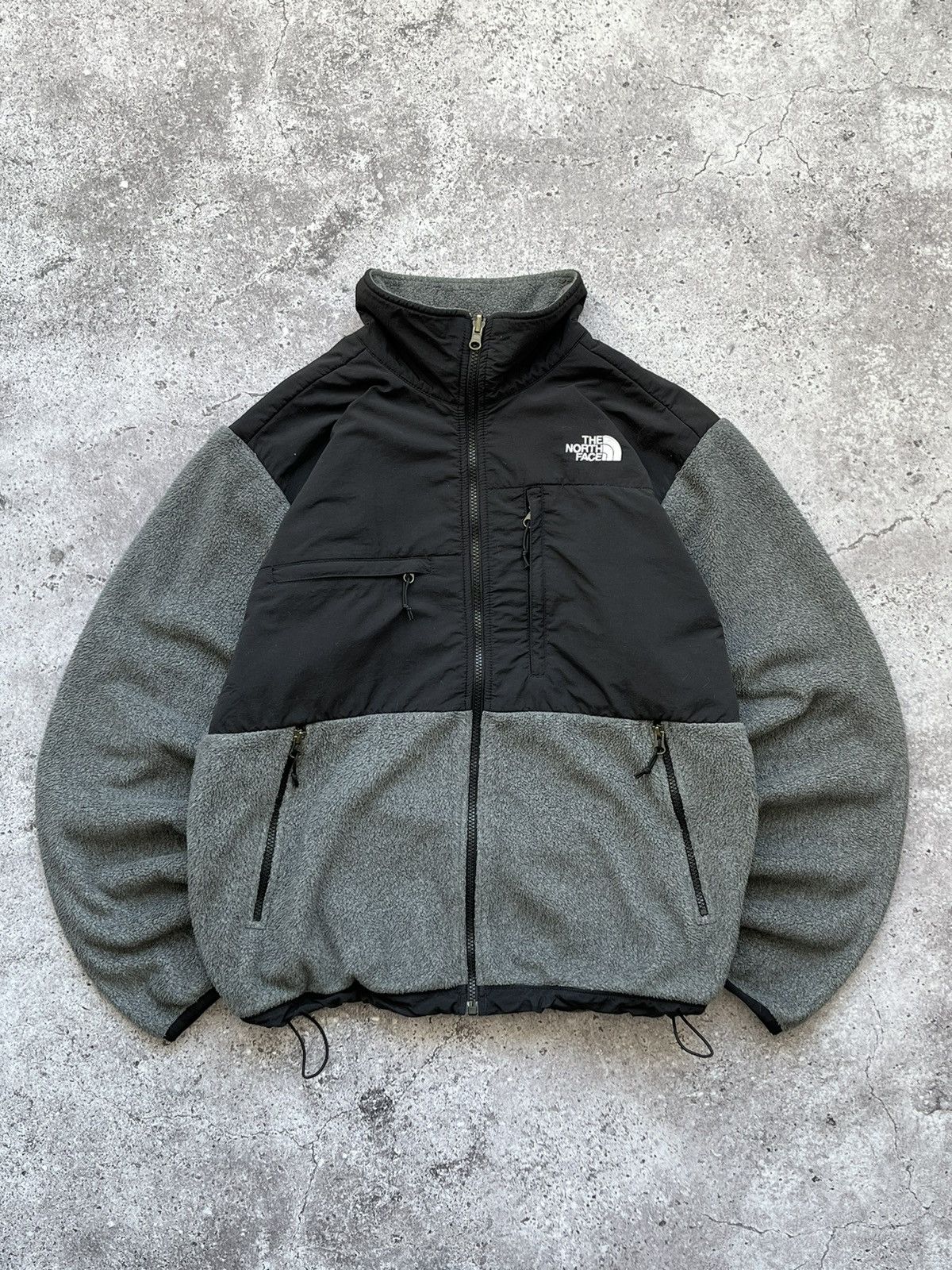 Pre-owned Outdoor Life X The North Face Vintage The North Face 90's Denali Retro Nylon Fleece Jacket In Black/gray